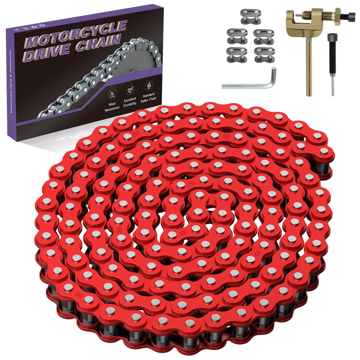 coleman mini bike 100cc chain CILOYU 35 Chain for Mini Bikes