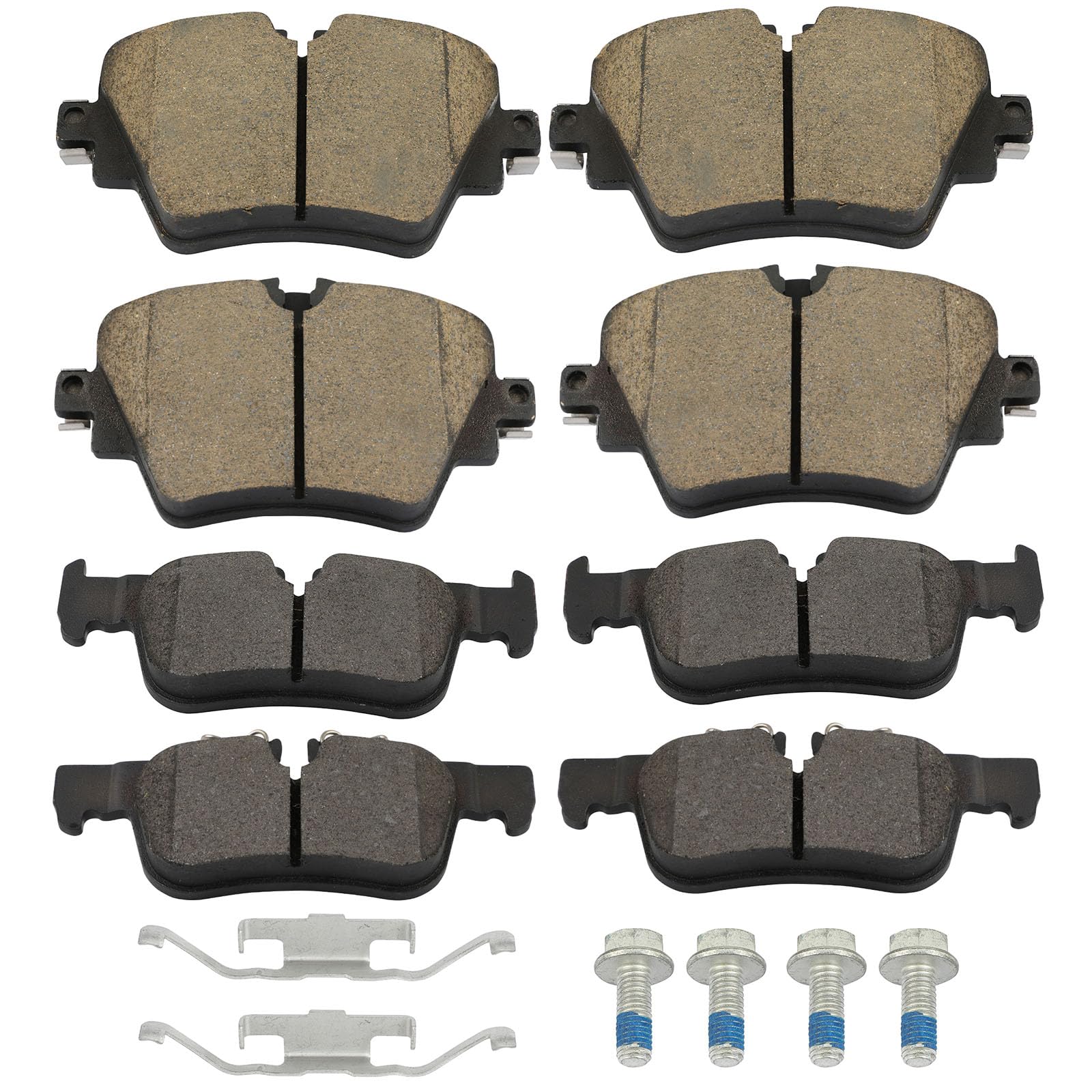 SCITOO D1892 D1762 Front Ceramic Rear Semi-Metal Brake Pads Set w/Hardware Fit For BMW For 228i Gran Coupe For 228i xDrive Gran 