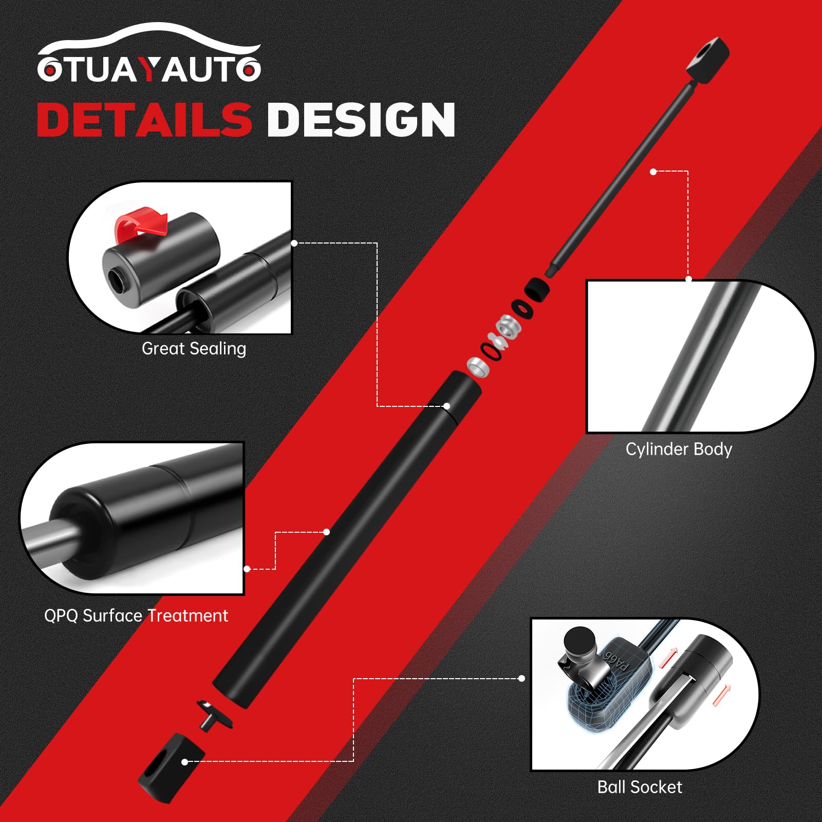 Replacement For 2011-2014 Kia Sorento Liftgate Lift Support - Otuayauto Rear Tailgate Strut - Oem# 81771-1U000 (Pack Of 2)