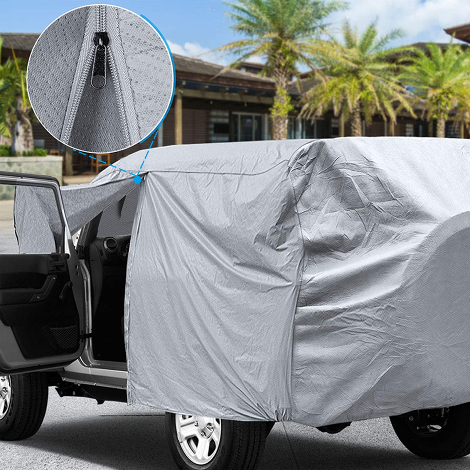 Big Ant Car Cover,Waterproof 6 Layers Outdoor Car Covers For 2 Door Wrangler Cj,Yj, Tj & Jk All Weather Protection Suv Cover Cus