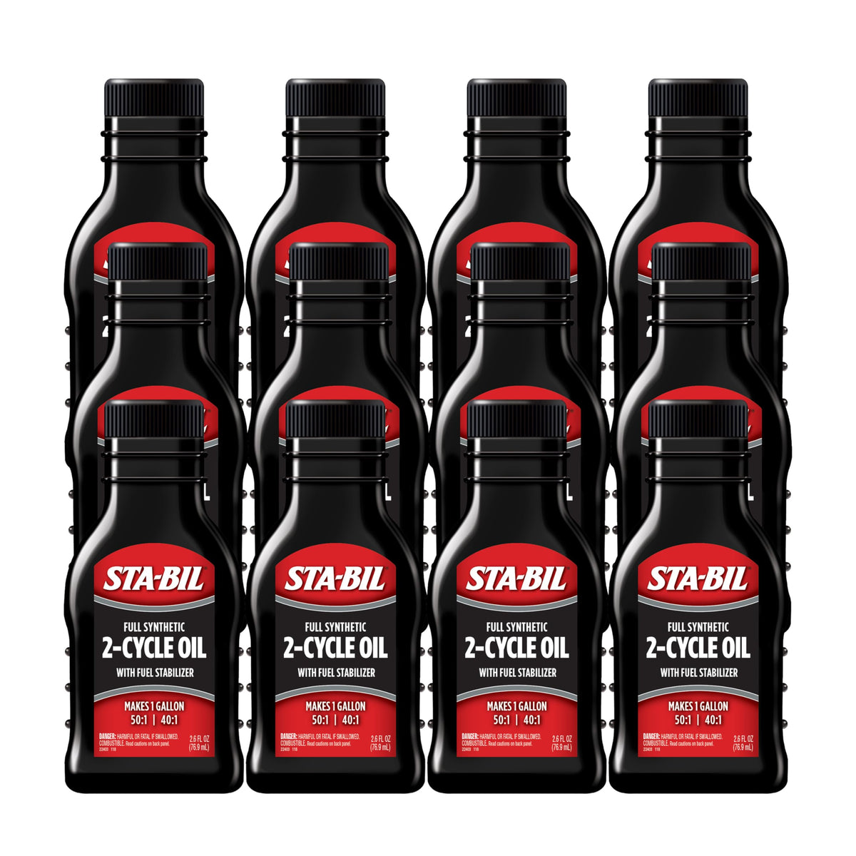 Sta-Bil Full Synthetic 2-Cycle Oil - With Fuel Stabilizer For Up To 12 Months Protection - 1 Gallon Multi-Mix - 50:1/40:1 Mix Ra