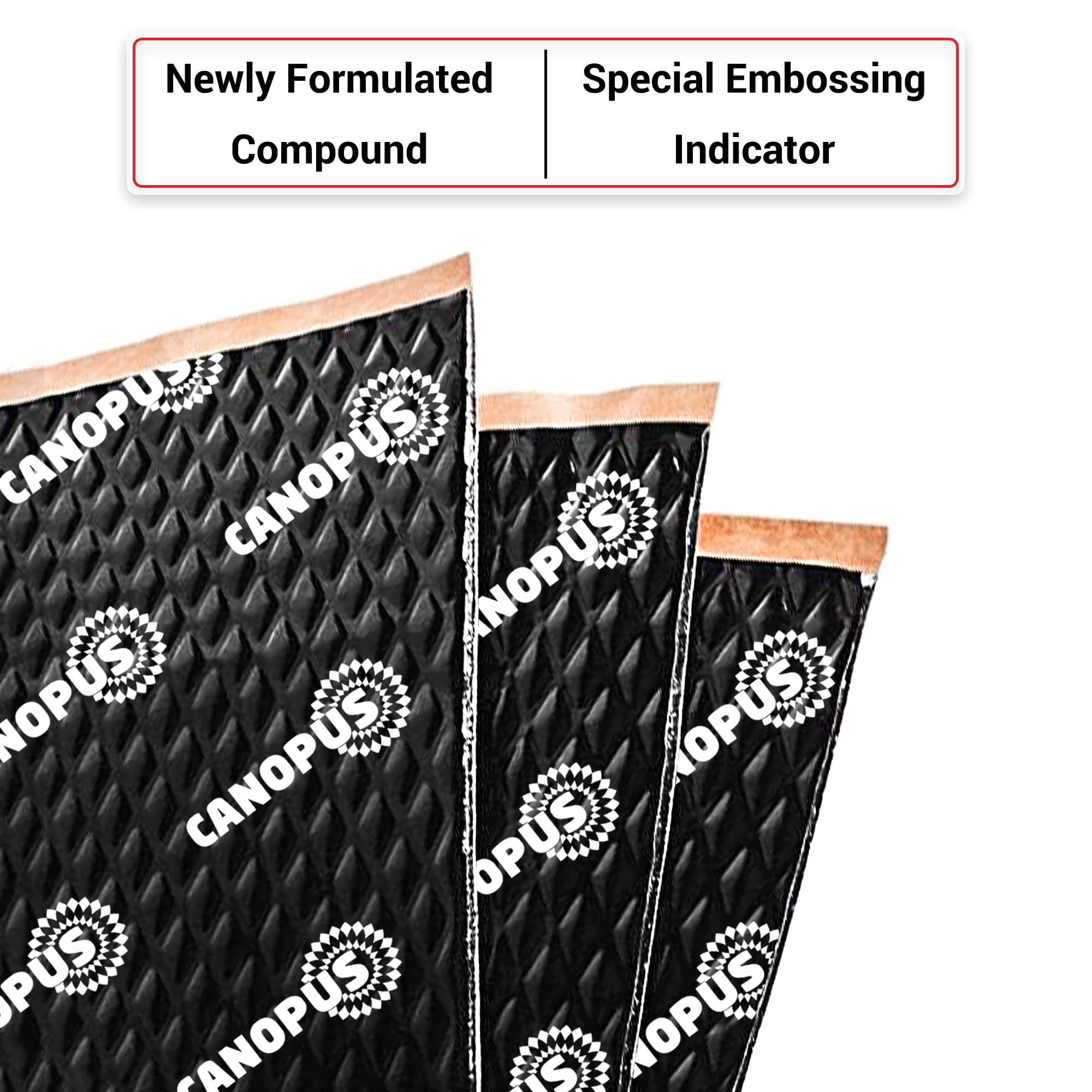 Canopus Car Sound Deadening Mat - 80 Mil, 10 Sqft, Butyl Sound Deadener For Trunk, Doors, Floor & Ceiling, Audio Dampening Mater