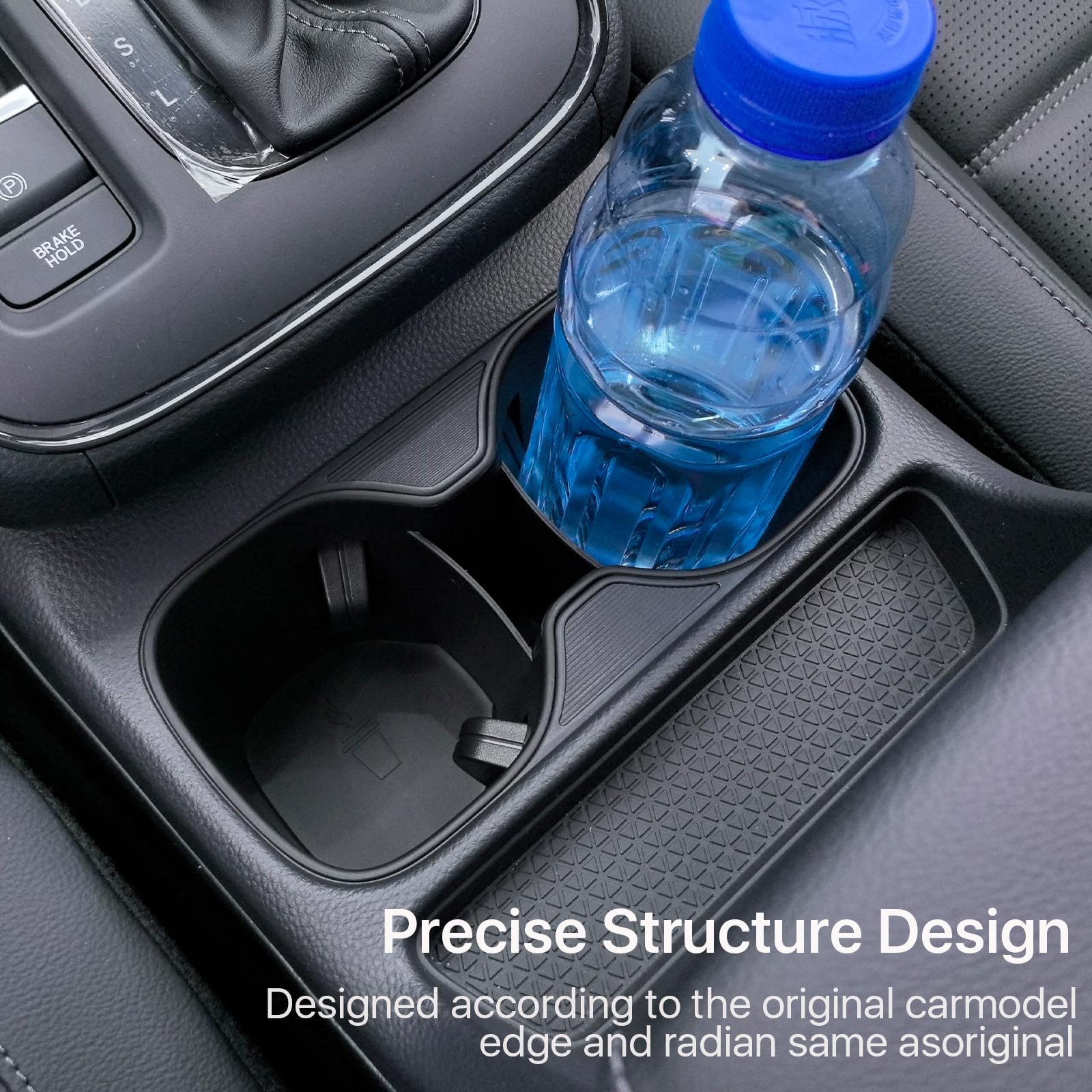 AntBooBoo Black Cup Holder Insert for 2023-2025 Honda CR-V, Center Console Protector for LX, EX, Sport Hybrid - Upgrade Interior Accessory