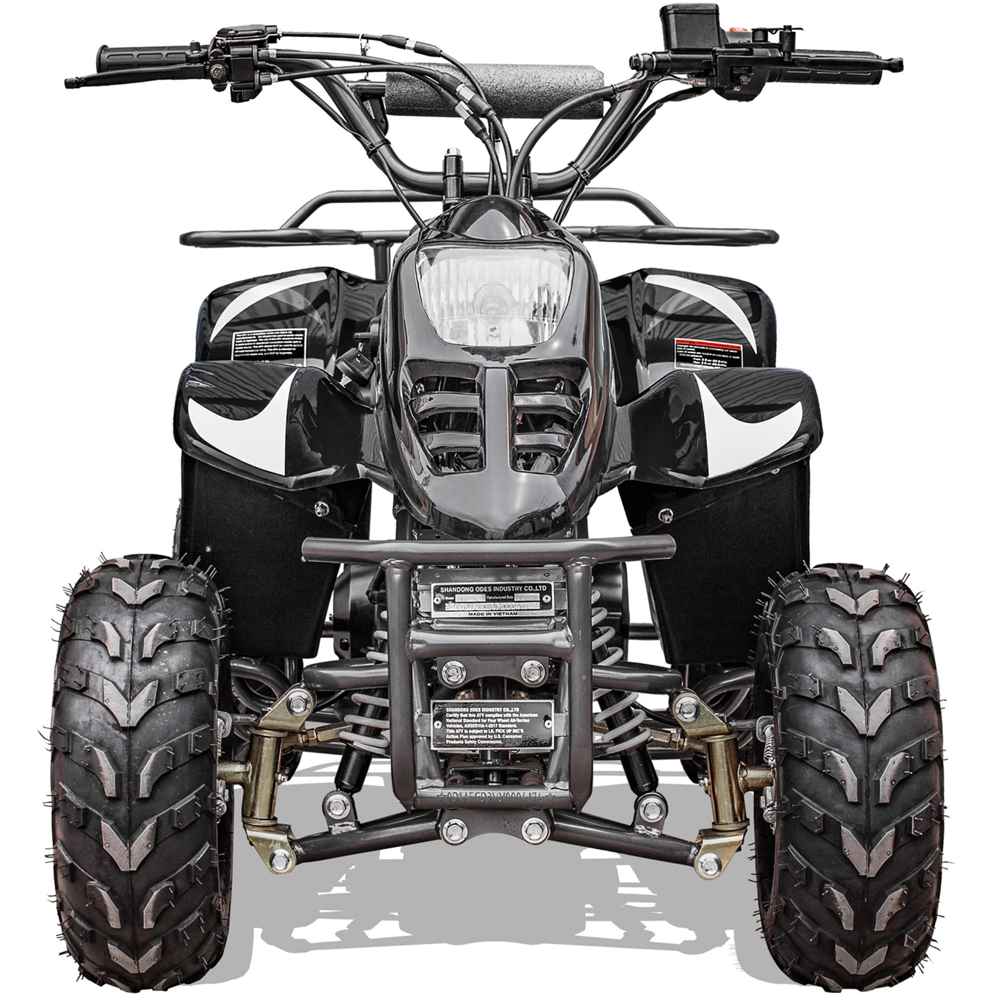 MotoTec Rex 110cc Kids Gas ATV, Alloy Steel, 49x29x32", Black