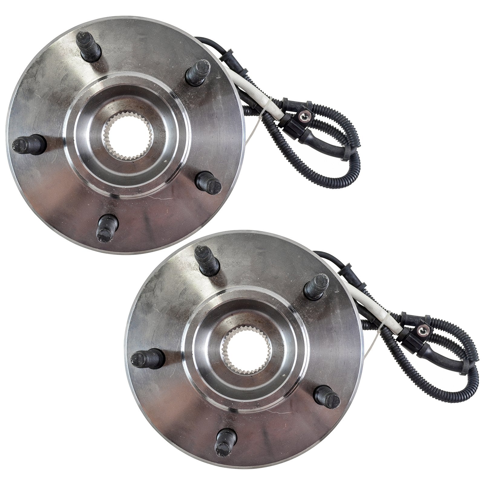 Trq Front Wheel Hub Bearings Assembly Set Compatible With 1997-2000 Ford Expedition 1998-2000 Lincoln Navigator