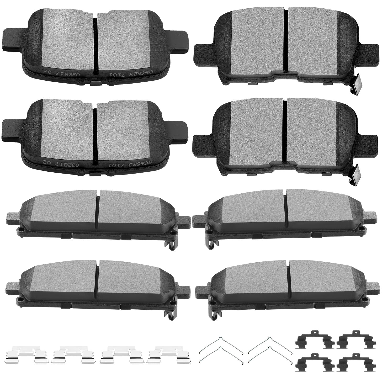 Ceramic Brake Pads Kits,Scitoo 8Pcs Brakes Pads Set Fit For 2003-2006 For Acura Mdx