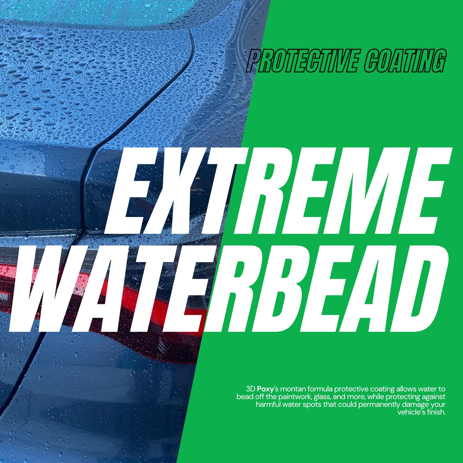 3D Poxy Montan Car Wax - 8Oz - High Gloss Car Wax Sealant With Long Lasting Protection - Non-Staining Auto Detailing Products - For Cars, Rvs, And Boats - Butter Silky Soft Feel, Deep Shine, Wet Look