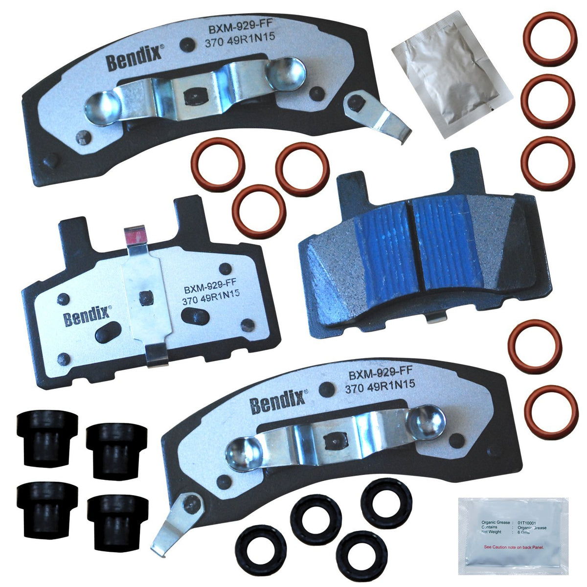 Bendix Fleet Metlok Mkd370Fm Semi-Metallic Front Brake Pads For Select Models Chevy C35,C1500 Suburban,C2500,C2500 C3500,C3500Hd
