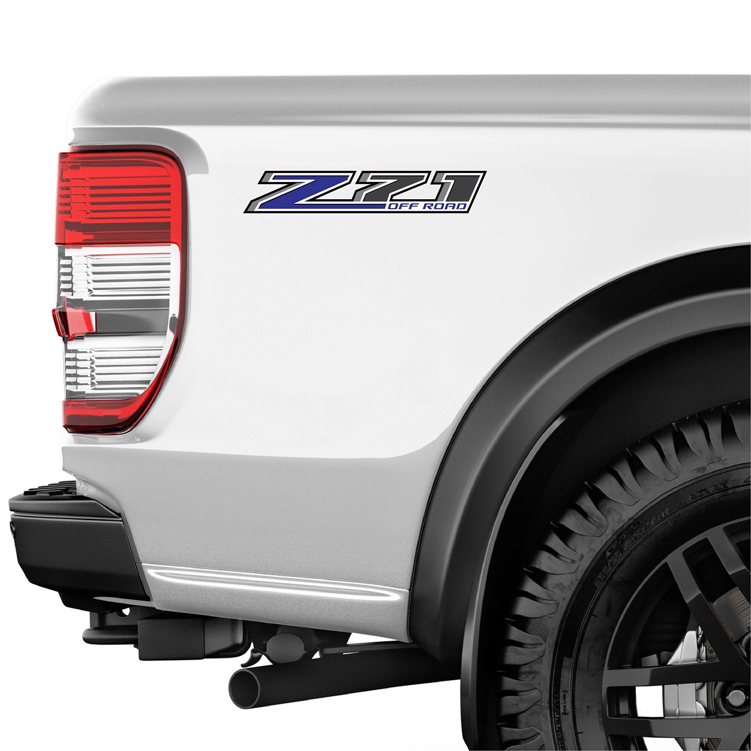Z71 Offroad Truck Decals - 2014-2018 Bedside Stickers (Z71 Offroad Blue)