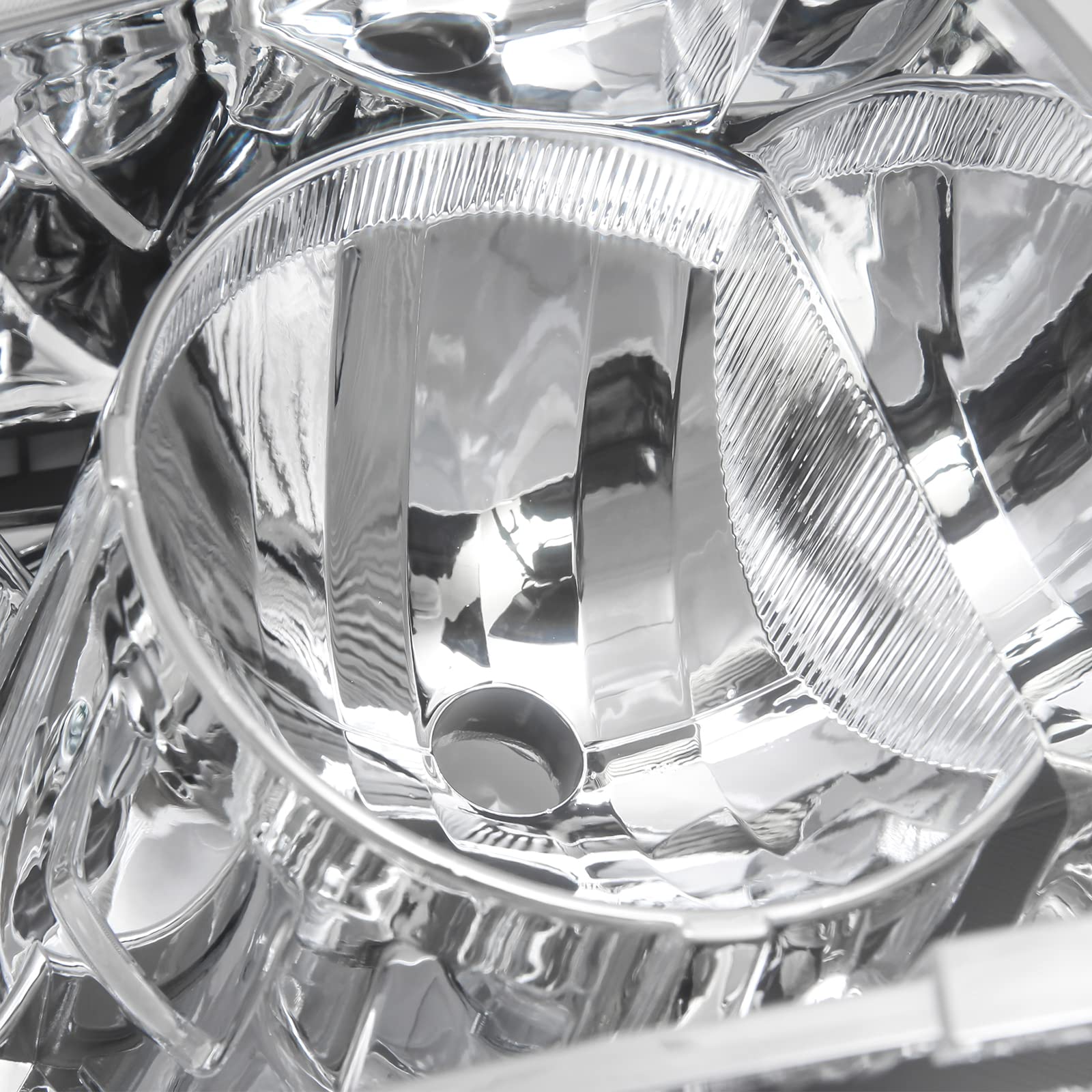 Headlight Assembly For 2007-2013 Chevy Tahoe Suburban Avalanche Replacement Headlights Driver And Passenger Side Pair, Chrome Ho