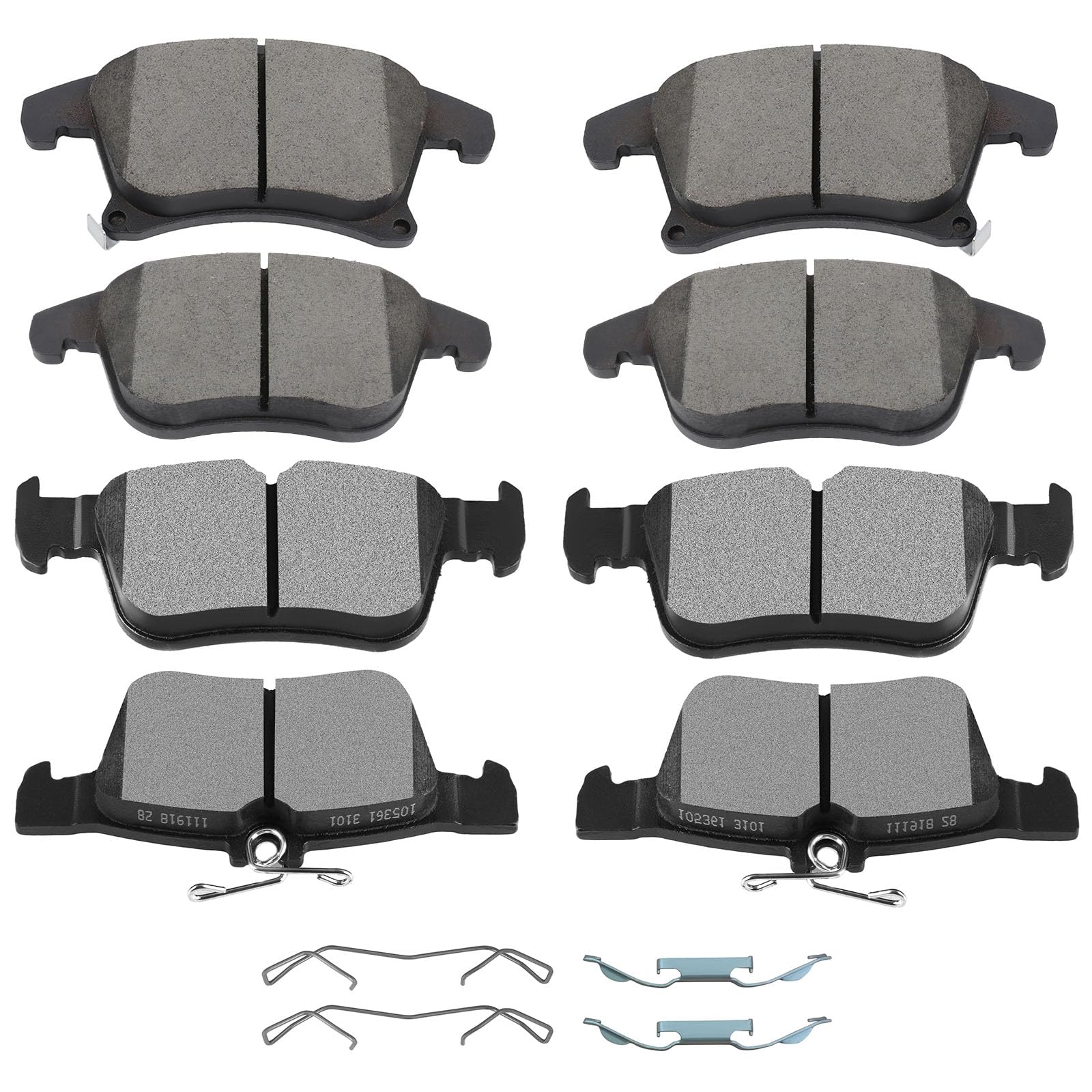 Ceramic Brake Pads Kits,Scitoo 8Pcs Brakes Pads Set Fit For 2013-2019 For Ford Fusion,2013-2018 For Lincoln Mkz