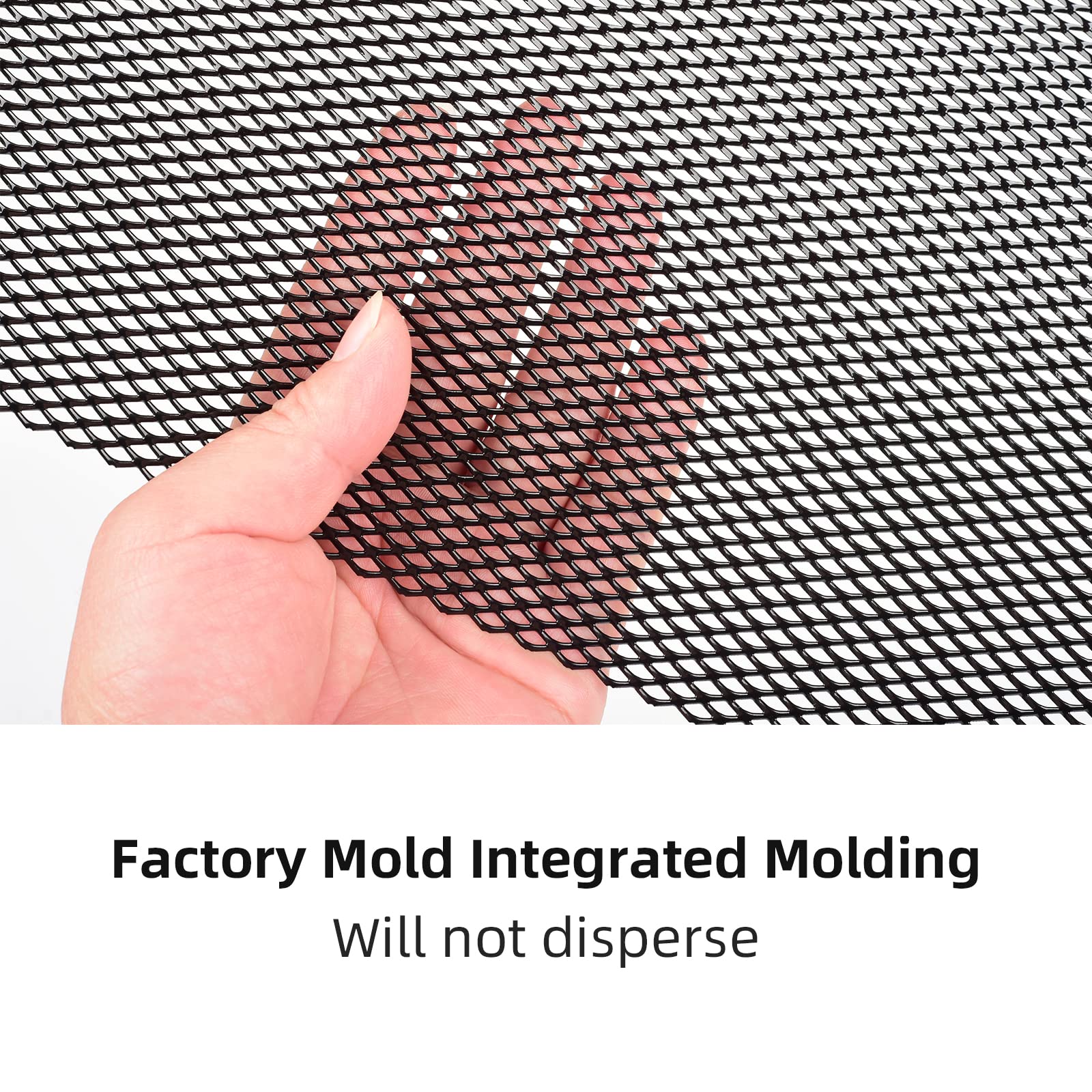 AggAuto Universal 13''x13'' Car Grill Mesh - Aluminum Alloy Automotive Grille Insert Bumper Rhombic Hole 4x8mm, 3Pcs One of the