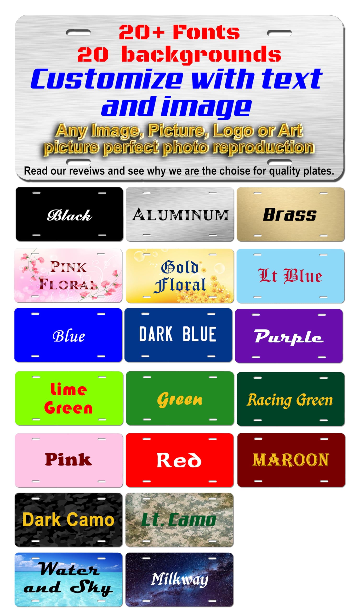 Carpe Diem Designs Custom License Plate - 6X12 Full Size Personalized With Text And Image, Logos, Memorials, Signage, Business F