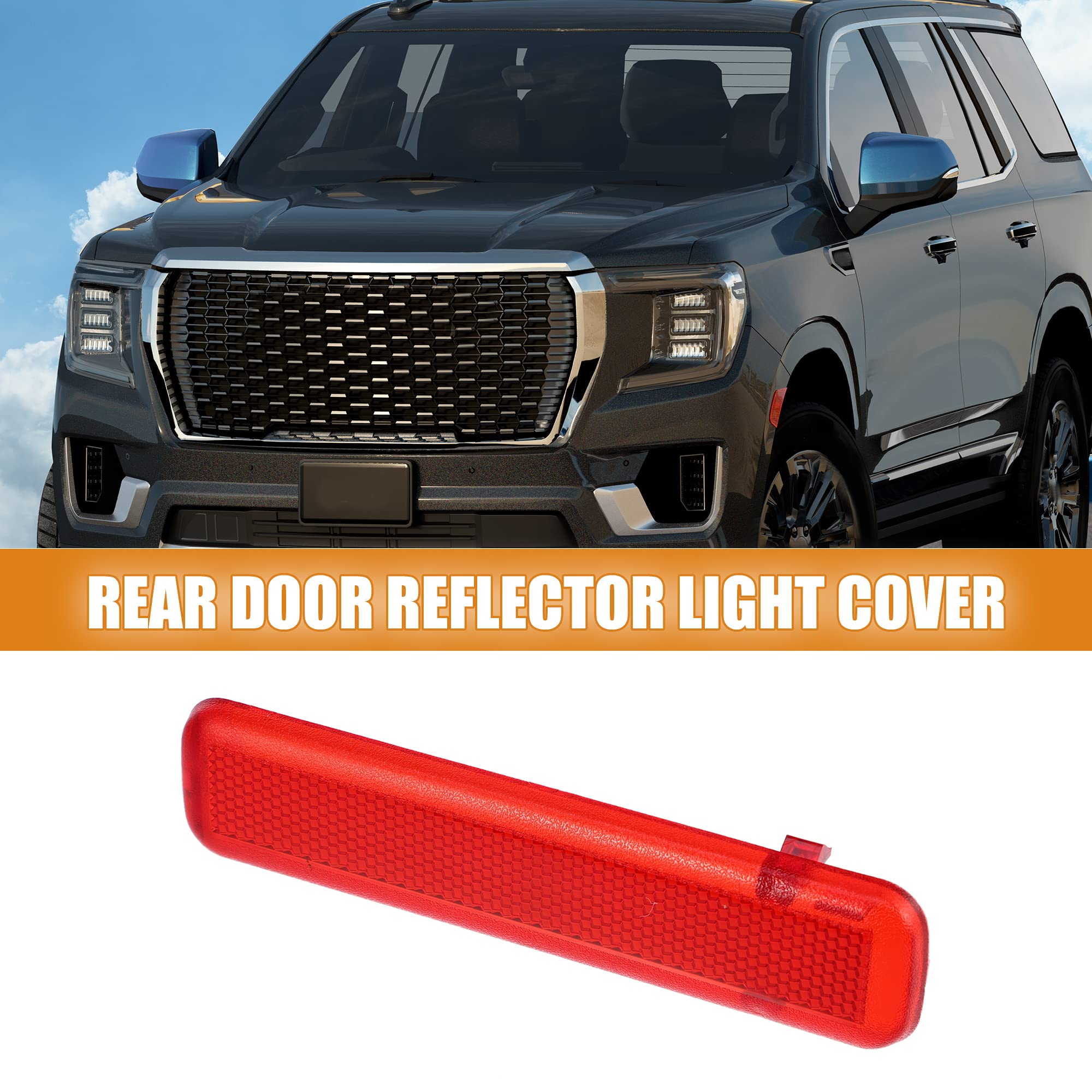 X Autohaux Rear Right Door Panel Reflector Light Cover For Chevrolet Avalanche 2003-2006 15183156 Red