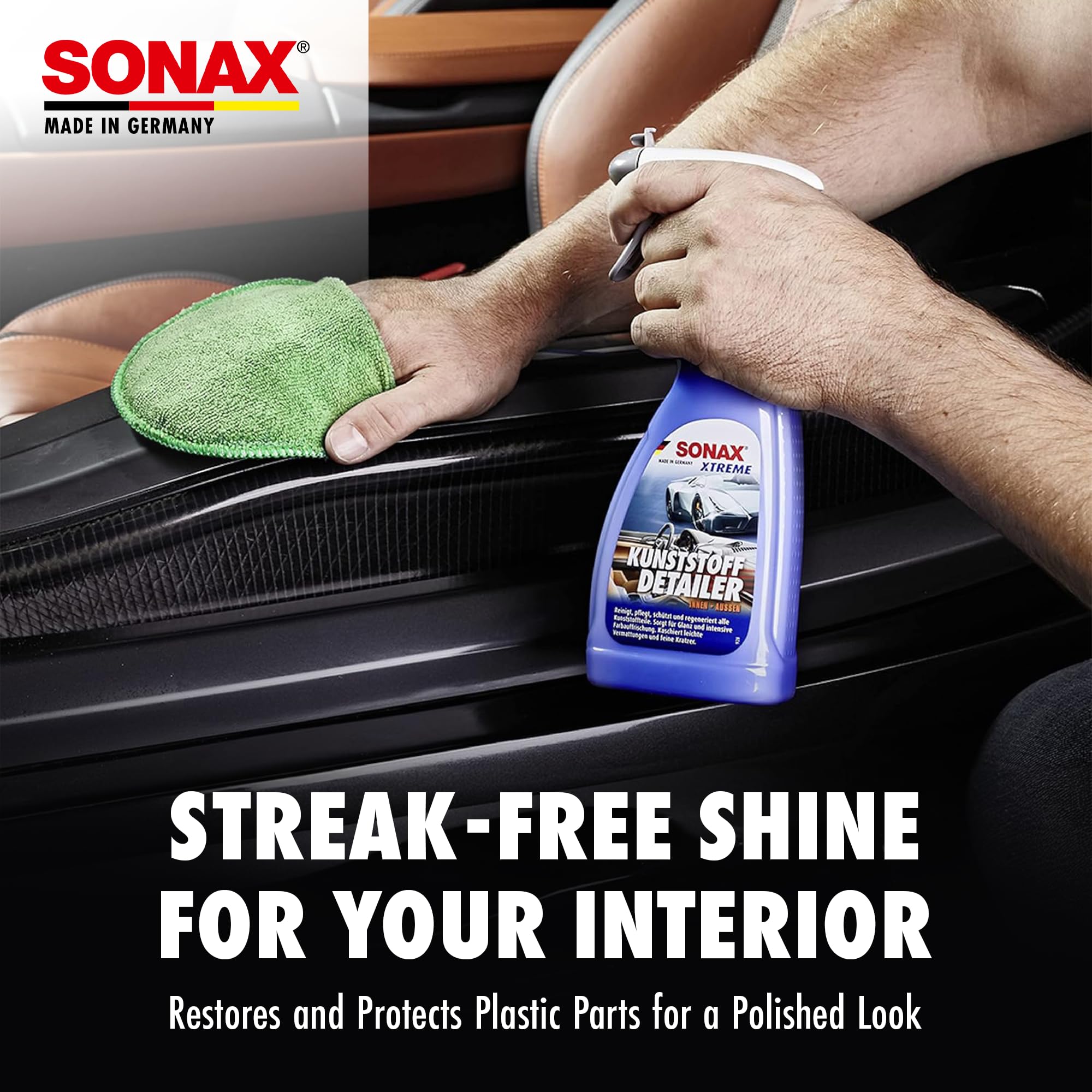 Sonax Xtreme 02552410 Plastic Detailer Inside And Outside (500 Ml) Cleaning, Care And Protection For The Whole Vehicle