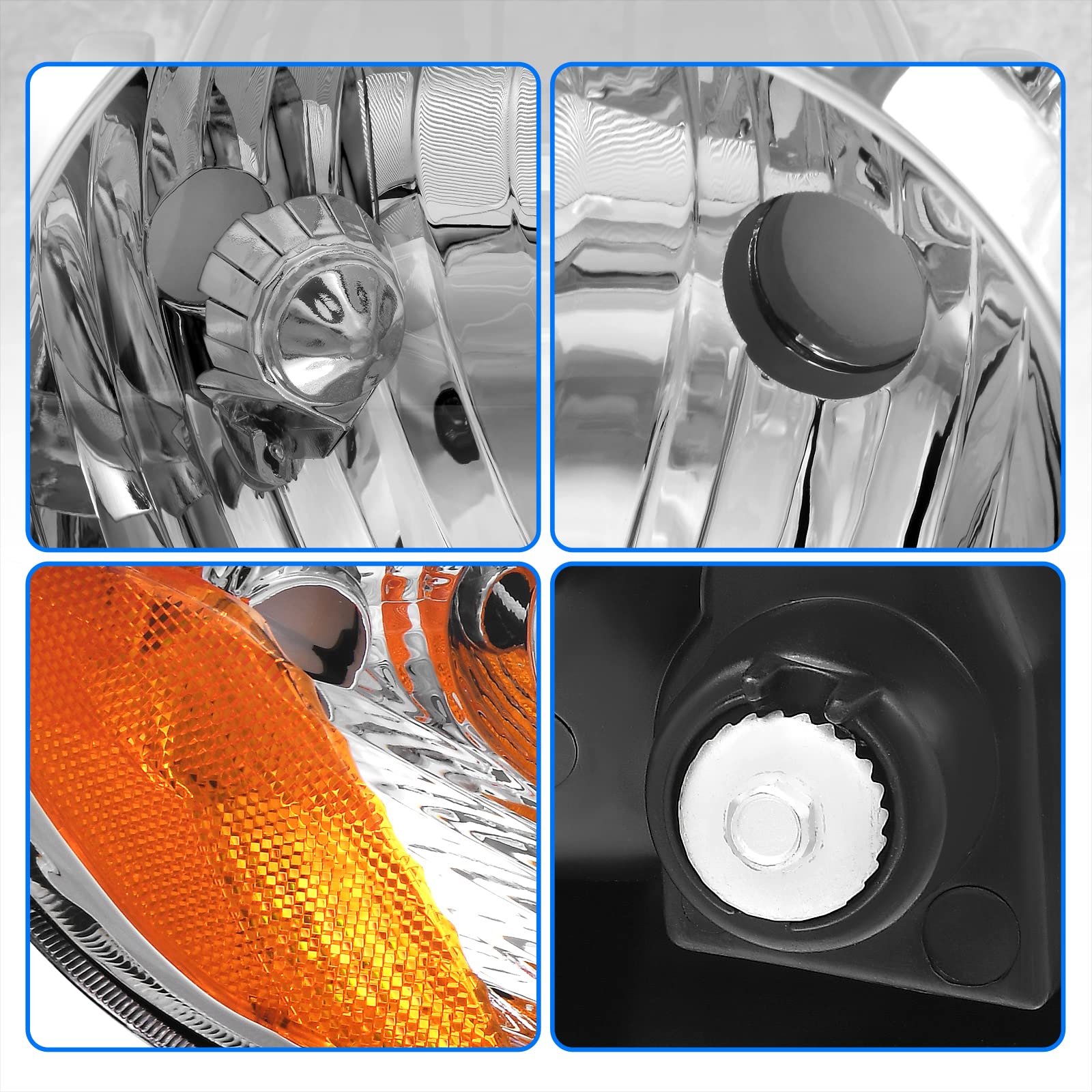 Dwvo Headlights Assembly Compatible With 03-08 2003 2004 2005 2006 2007 2008 Corolla Headlamp Replacement Pair Driver And Passen