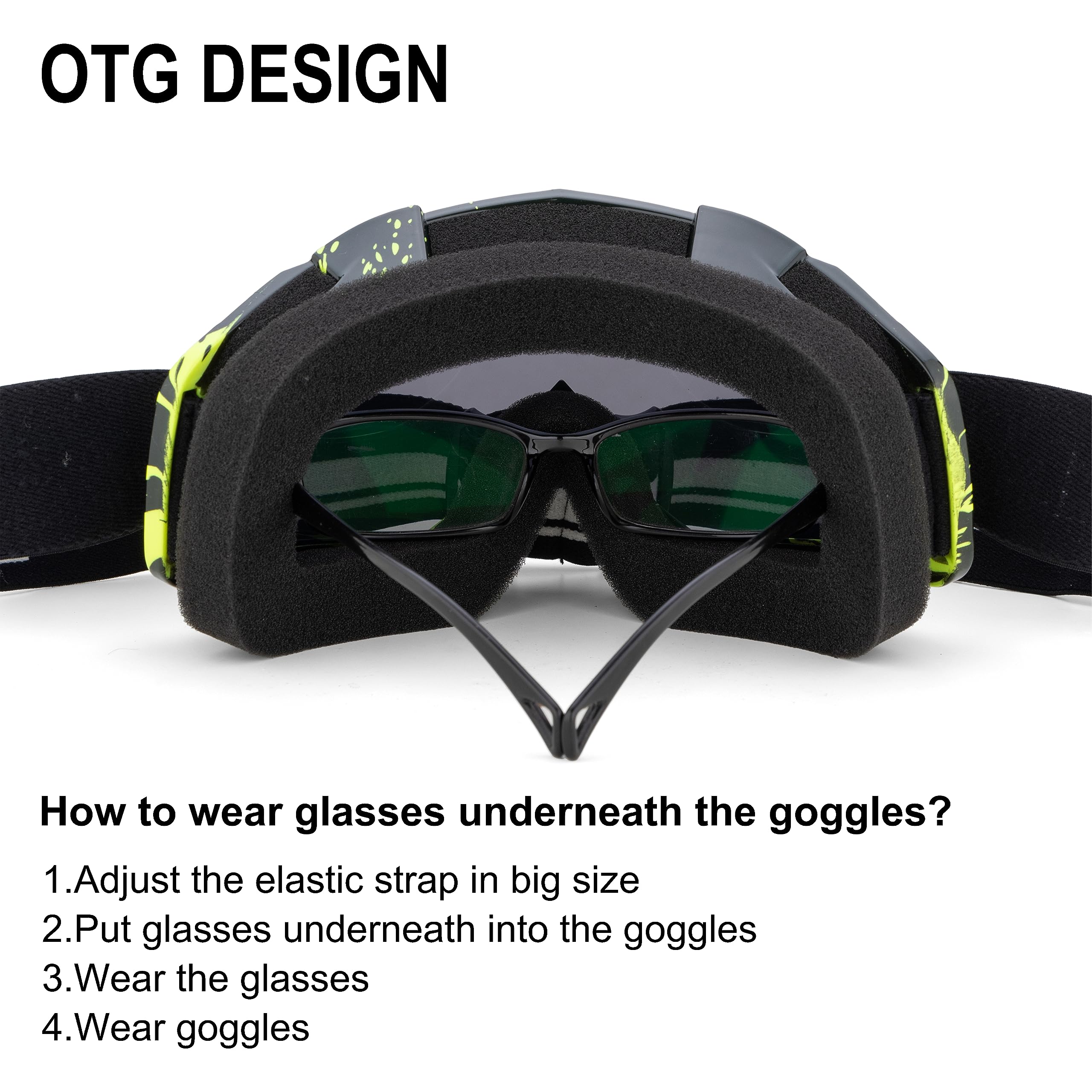 X-Tpson Dirt Bike Goggles Windproof Atv Goggles Dustproof Racing Goggles Motocross Goggles For Men Women Youth