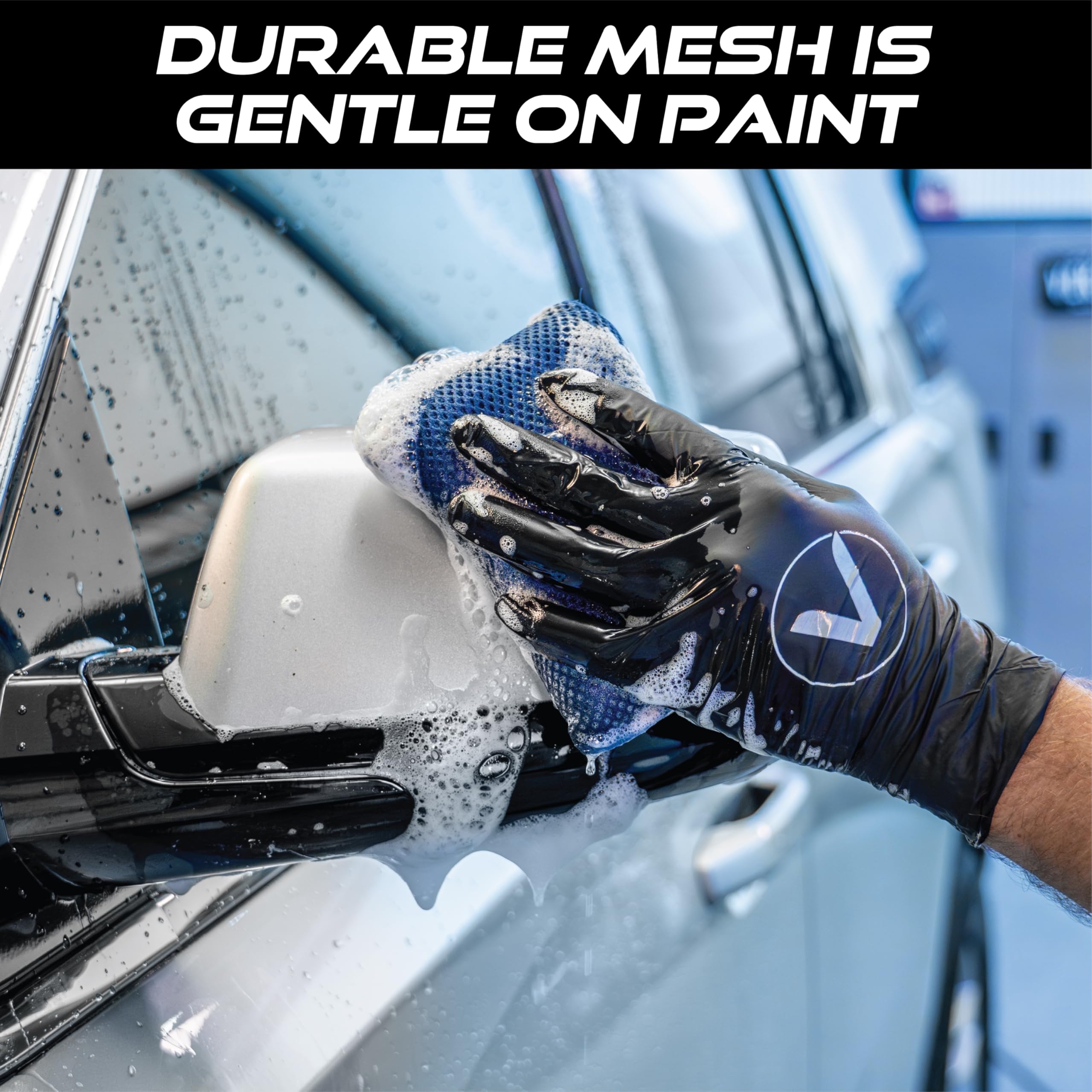 Viking Mesh Bug Sponge, Car Wash Sponge For Cleaning Bugs And Tar, Colors Vary, 4 Inch By 6 Inch, 1 Pack