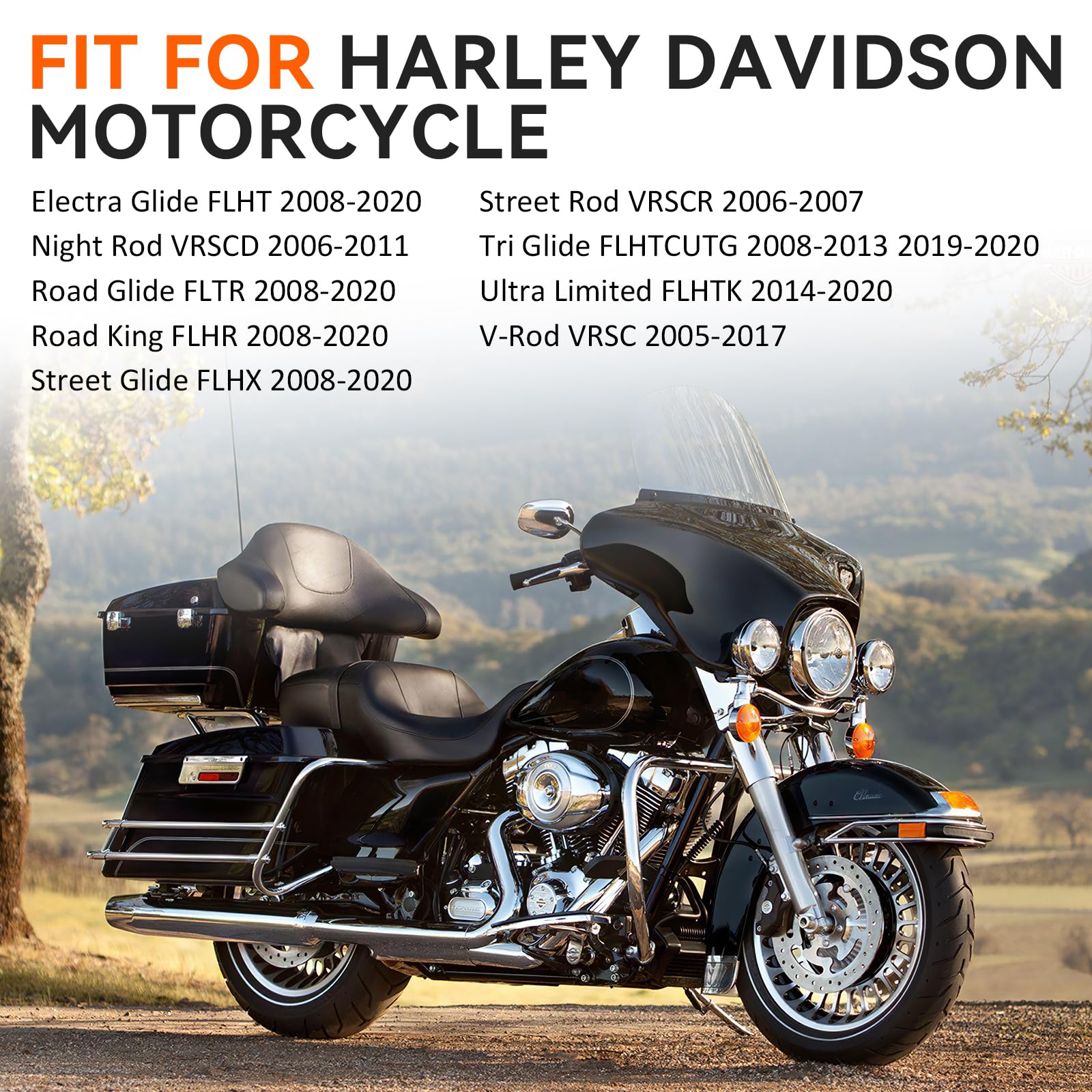 3 Sets Front Rear Brake Pads Sintered for Harley Davidson Road King Road Glide Street Glide Electra Glide 2008-2020 Ultra Limite