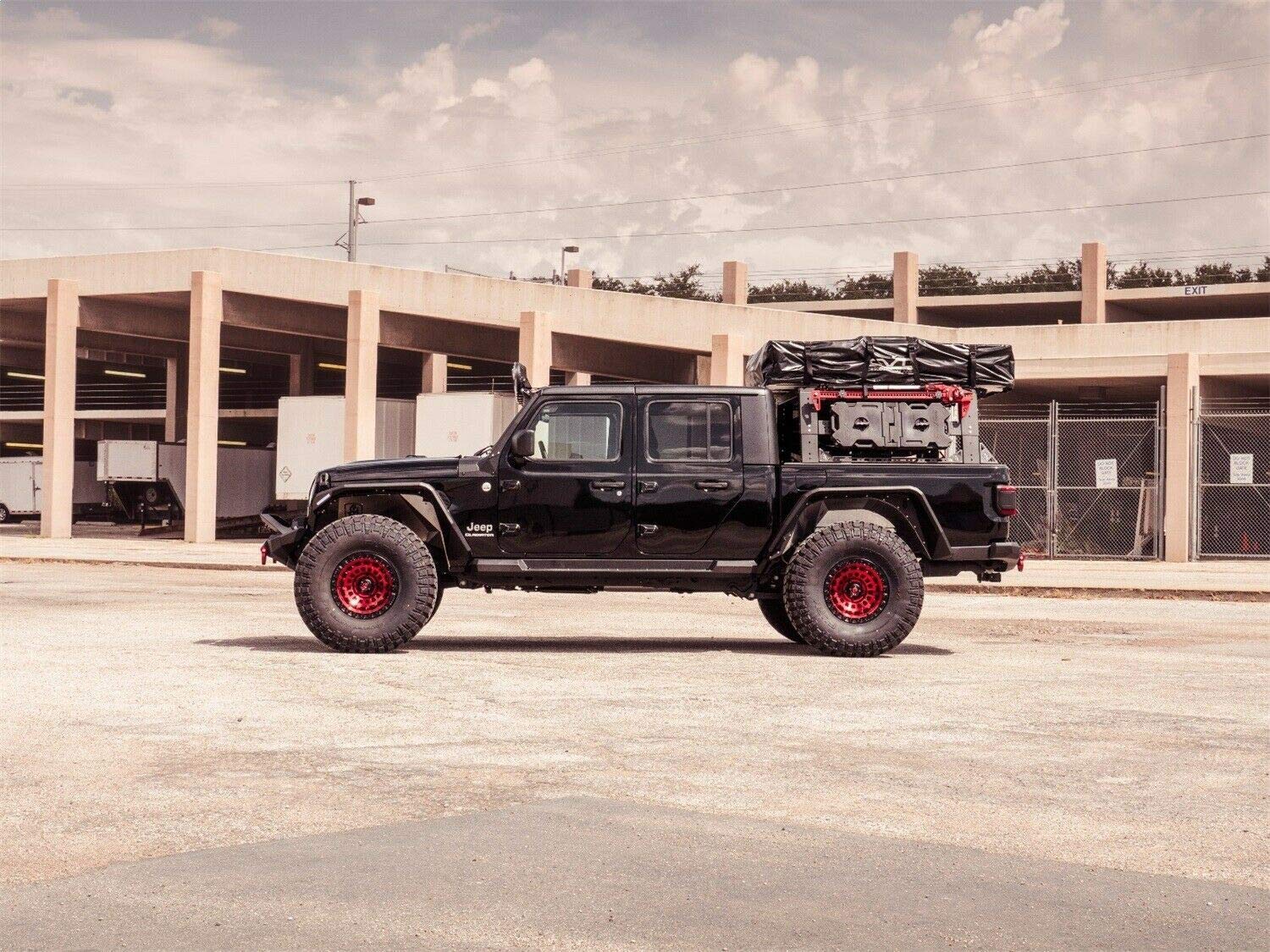 Road Armor Rda520Afr0B Rear Fendor Flares Fits Jeep Gladiator, Black