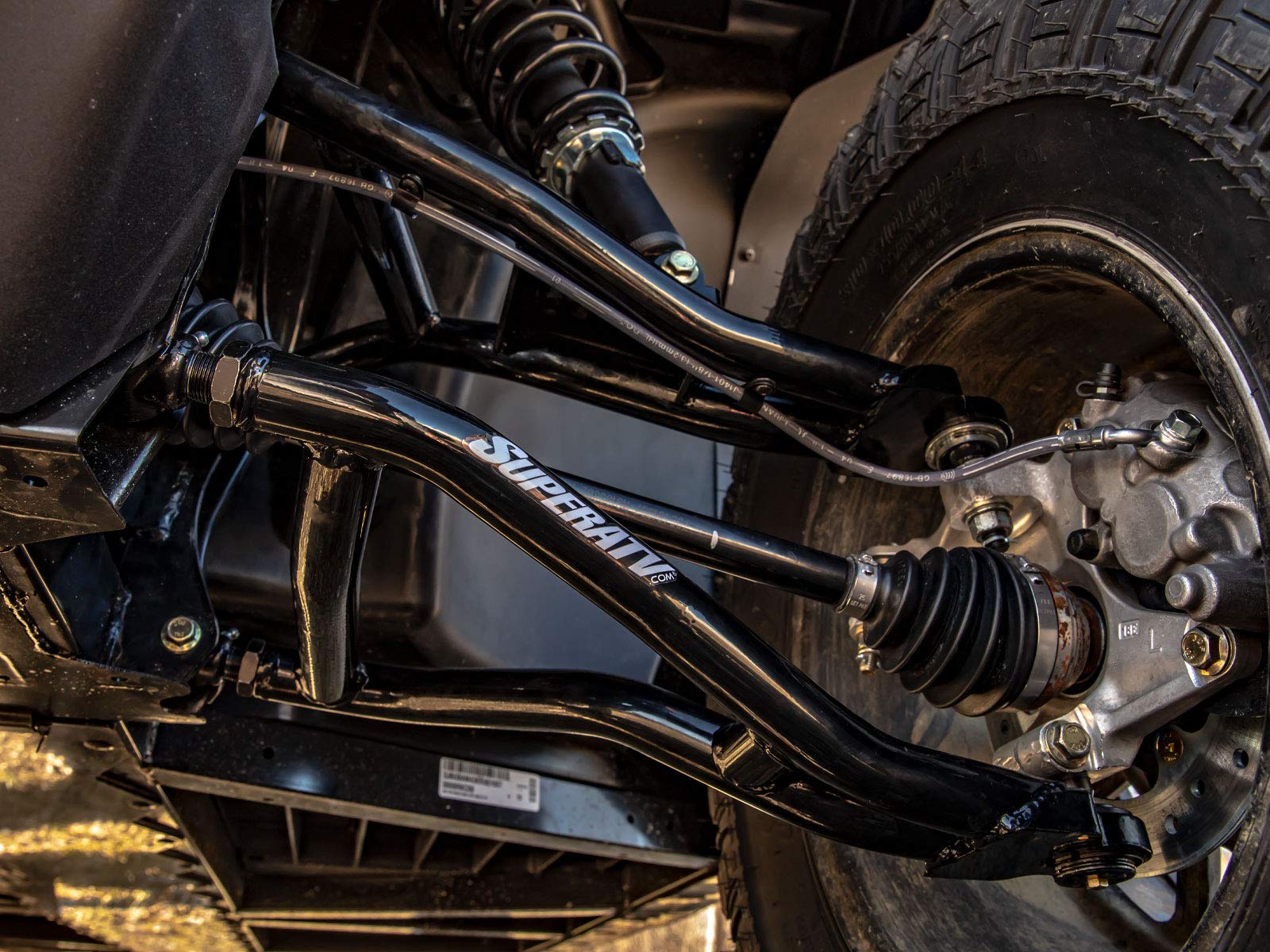 Superatv Arched 2' Forward Offset A Arms For Can-Am Defender Hd 5 / Hd 8 / Hd 10 - See Fitment For Compatible Years & Sub-Models | Powder Coated Black | Run Up To 32' Tires!