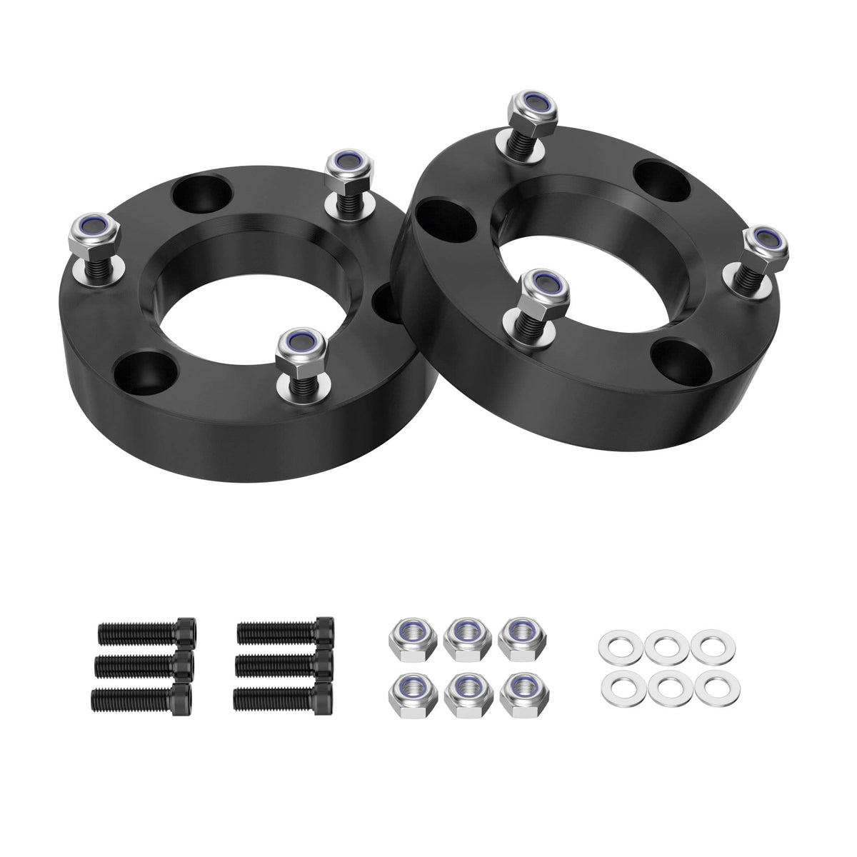 2 Front Leveling Lift Kit Compatible With 2007-2022 Silverado/Sierra 1500, Leveling Lift Kit For 2007-2022 Silverado/Sierra 1500 Forged Front Strut Spacers Raise The Front Of Your Car By 2