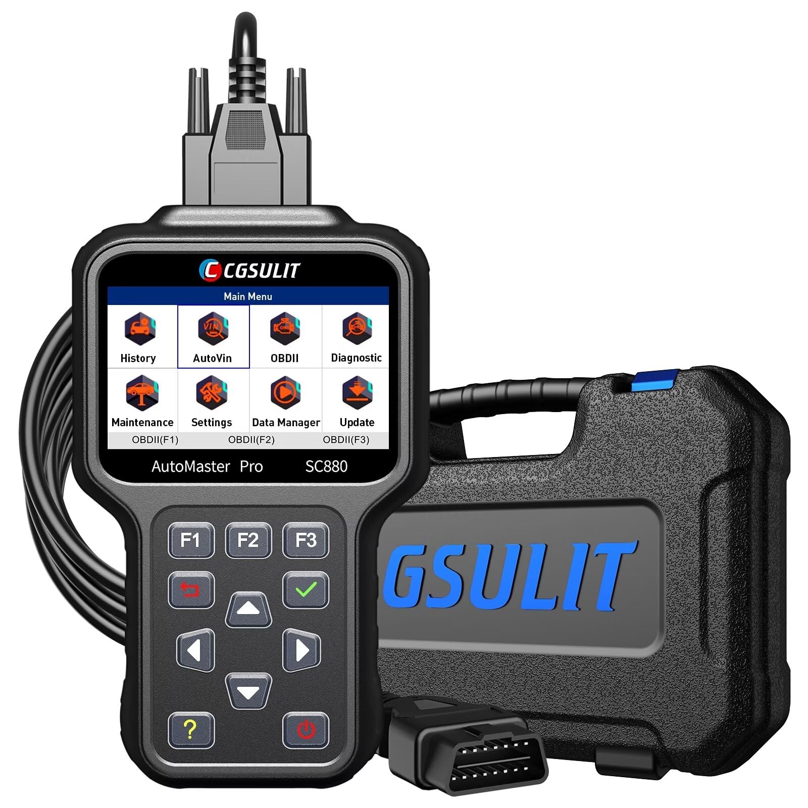 CGSULIT SC880 All System OBD2 Scanner with 25 Special Services, ABS SRS Transmission Engine TPMS Code Reader, Airbag/Oil/EPB/SAS