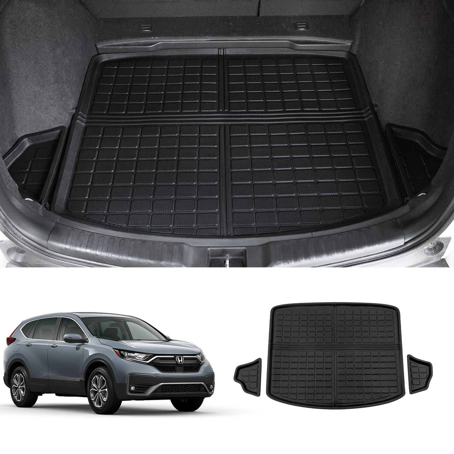 Xipoo Cargo Mat Compatible With 2012-2016 Honda Crv Cargo Liner Tpe Trunk Mat Replacement For 2012 2013 2014 2015 2016 Honda Crv Accessories (2012-2016 Honda Crv,Rear Trunk Mat)