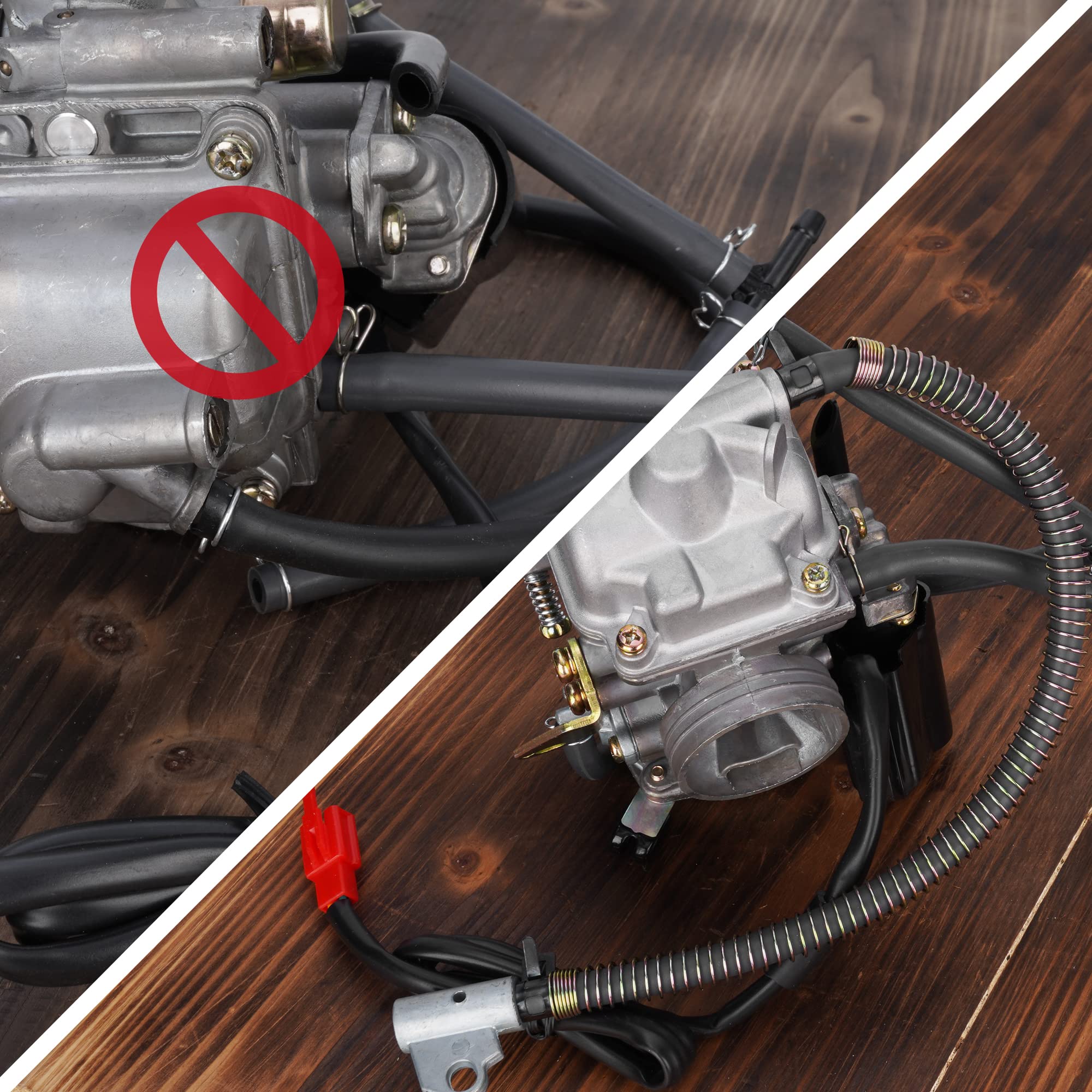 Gy6 Carburetor 24Mm Carb With Drain Line For 4-Stroke Gy6 200Cc Atv Go Karts Scooter Mopeds