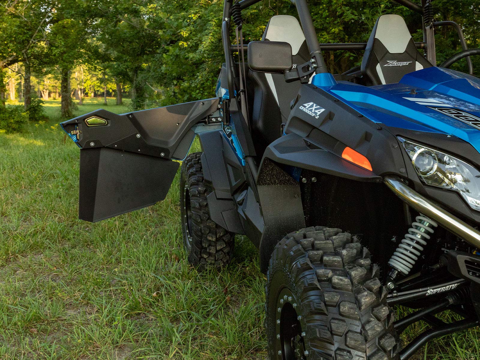 Superatv Aluminum Lower Doors For 2018-2019 Cfmoto Zforce 1000 | 2020-2022 Cfmoto Zforce 950 | Rattle-Free Fit | Power Coated Fo