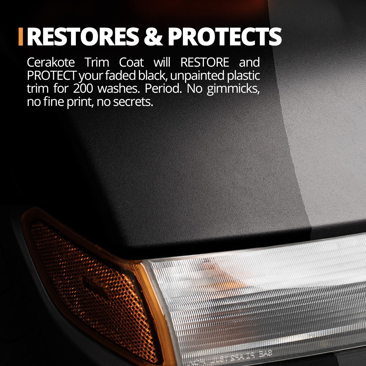 CERAKOTE® Ceramic Trim Coat Kit - Long-Lasting Black Trim Restorer for Over 200 Washes - Quick Plastic Coating Solution