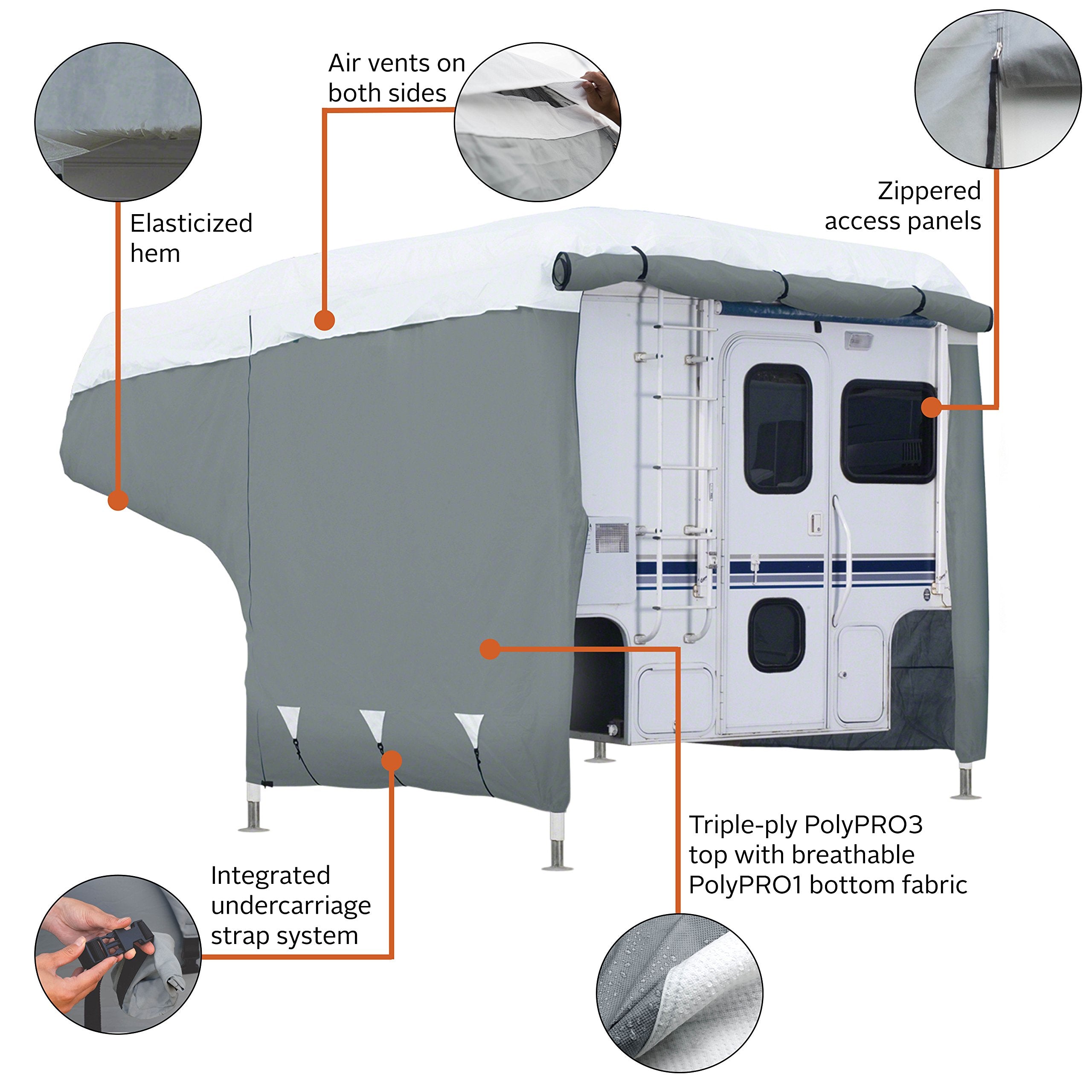 Classic Accessories C1H36143101 Polypro 3 Camper Cover, 8' - 10'