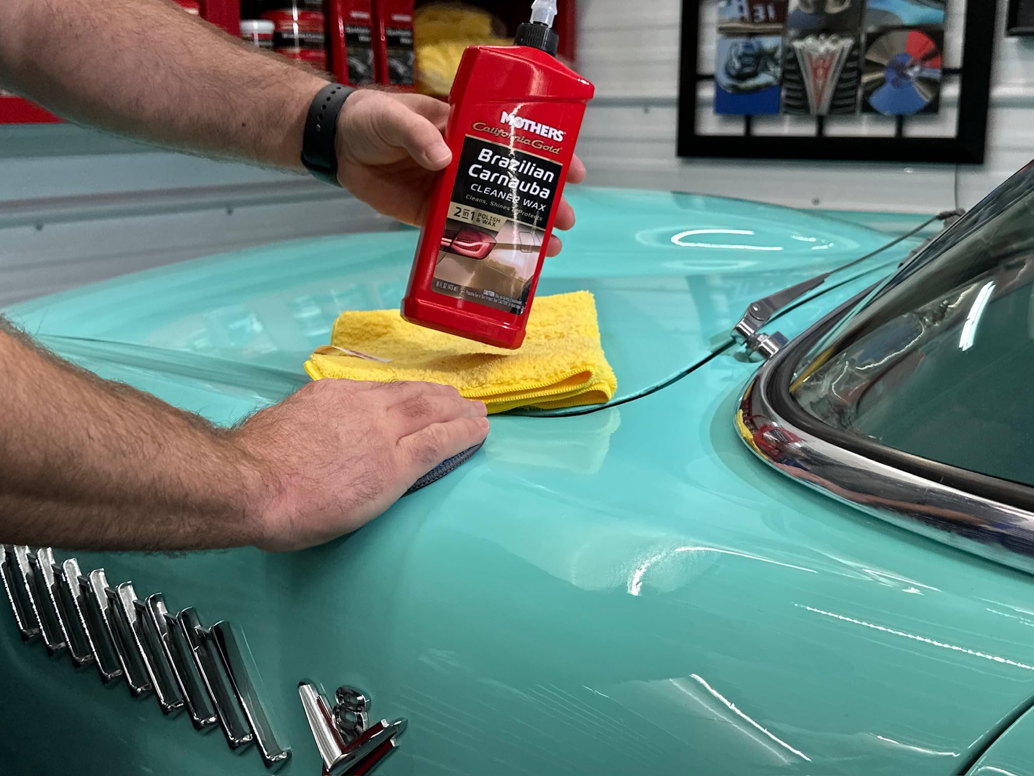 Mothers 05702 California Gold Brazilian Carnauba Cleaner Liquid Wax - 1 Gallon