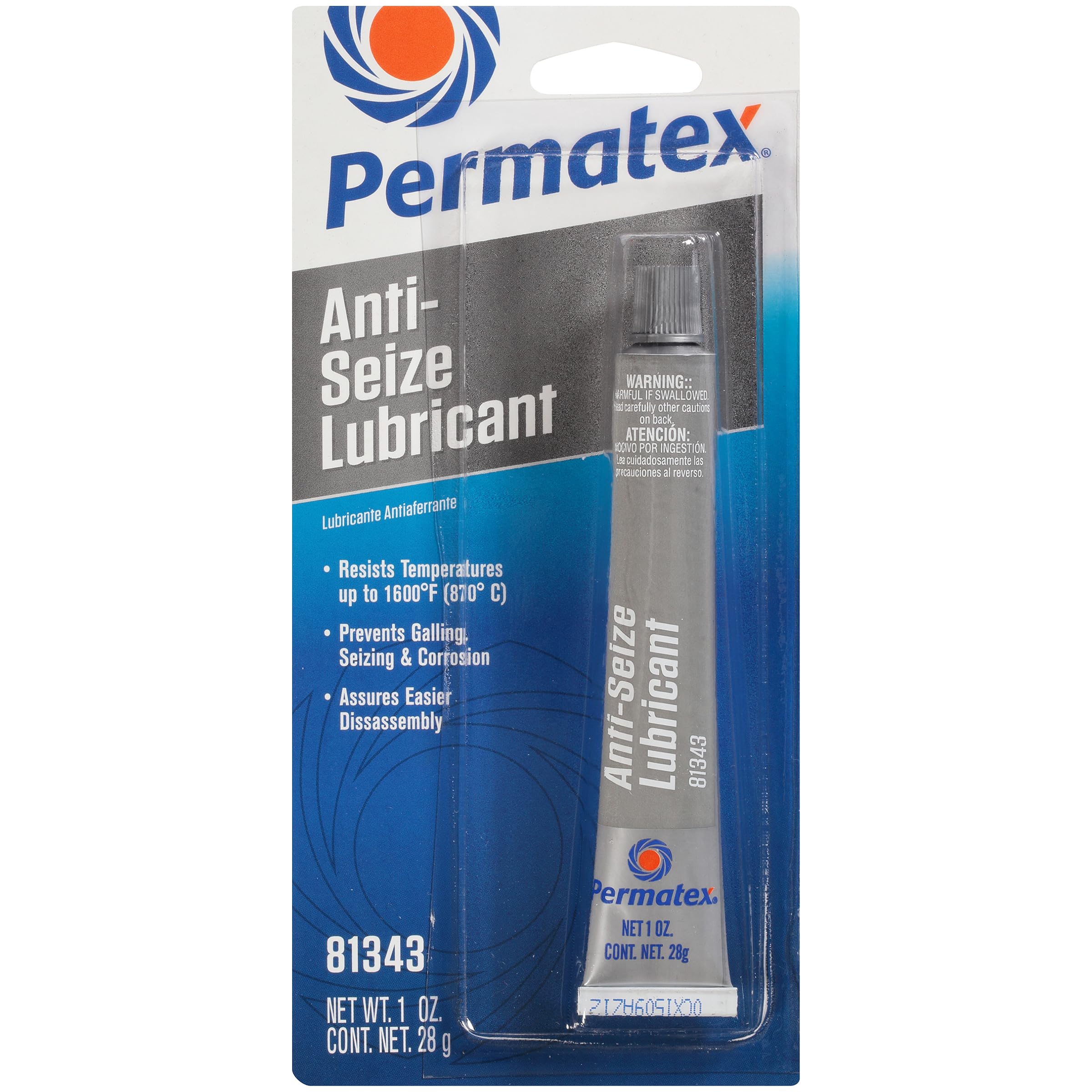 Permatex 81343 Anti-Seize Lubricant, 1 Oz. Tube , White