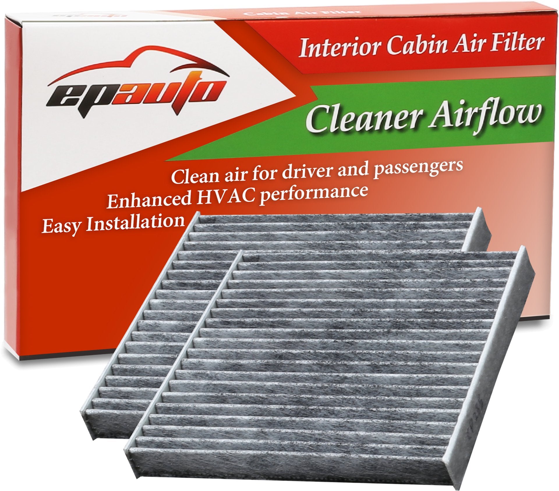 Epauto Cp285 (Cf10285) Premium Cabin Air Filter Includes Activated Carbon - 2 Pack