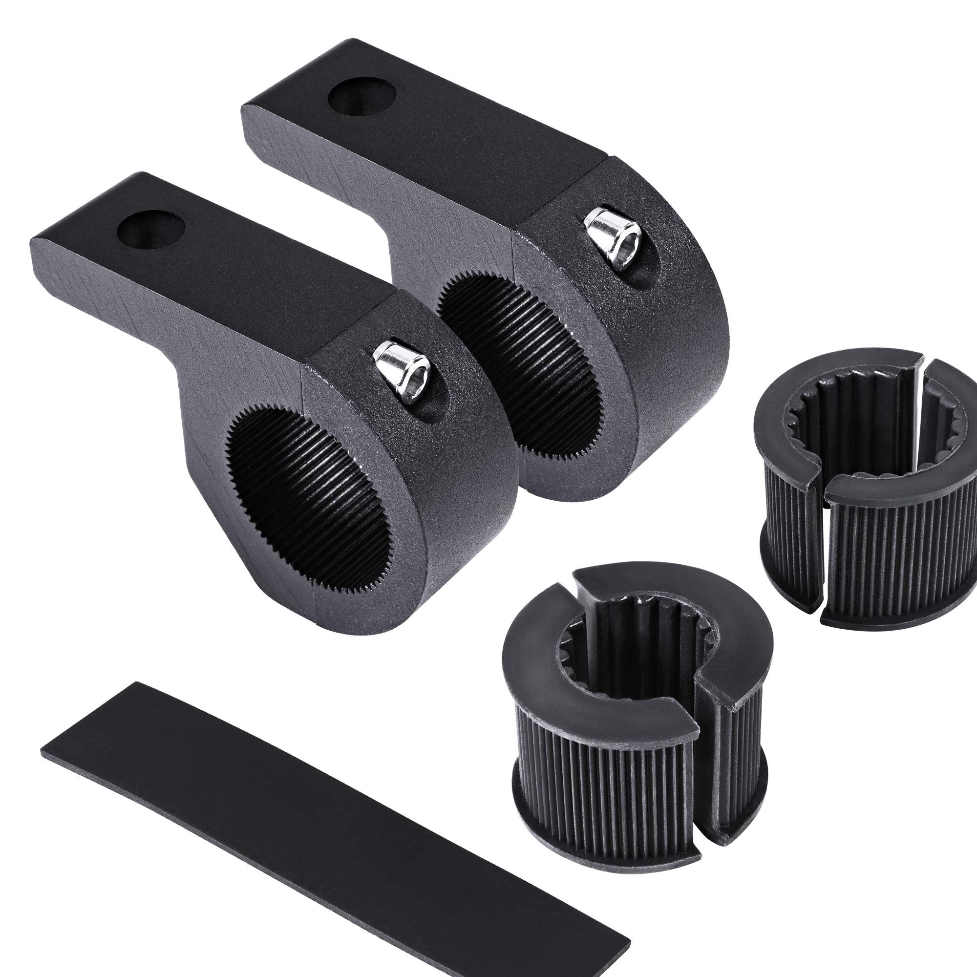 LAMPHUS Off-Road ATV UTV Light Bar Mounts Mounting Bracket Mini Bar Clamp Kits [0.75'/1'/1.25' Inch] [Horizontal Bar] [Aluminum] [2 Unit] Bull Bar UTV Roll Bar Clamp Tube Roll Cage Clamps Mount