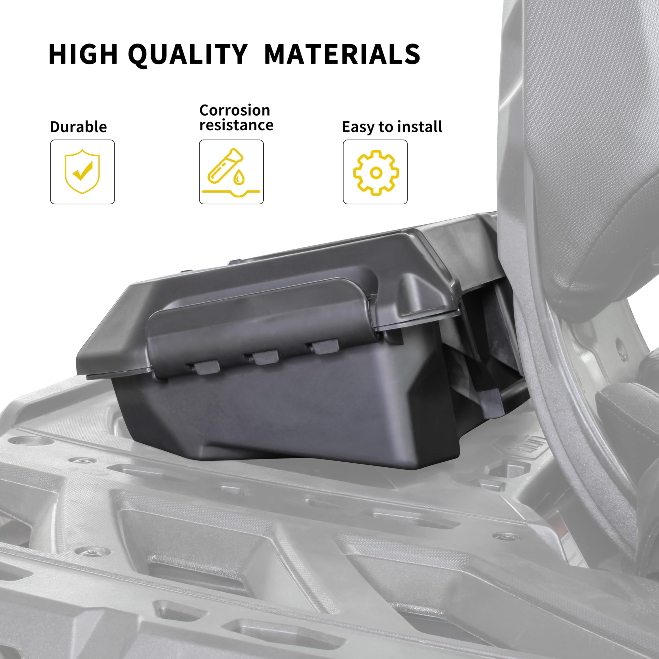 SAUTVS Storage Cargo Box for Can Am Outlander, 2 GAL Front Rear Storage Box Back Seat Rack Storage Cargo Box for Can-Am Outlande