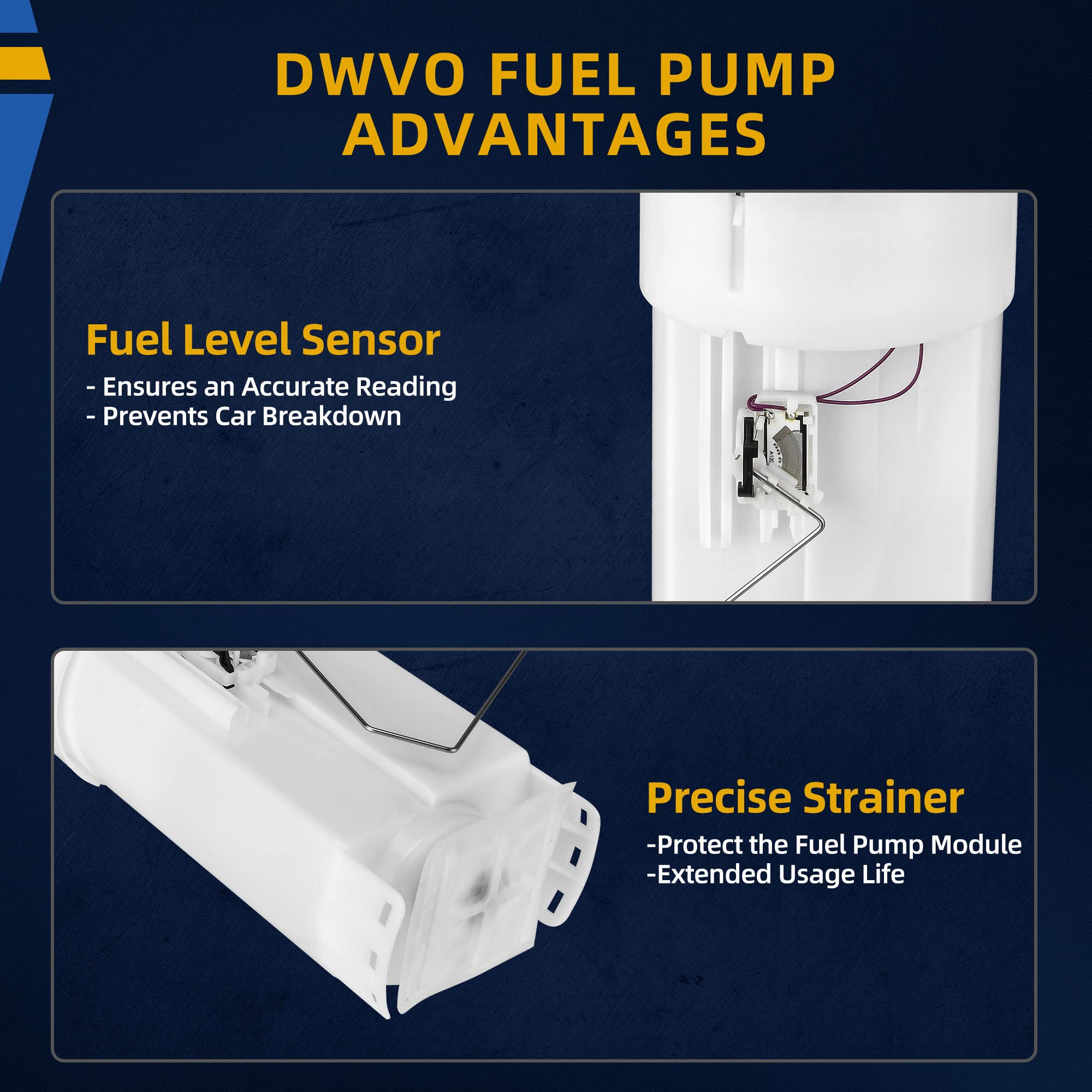 Dwvo Fuel Pump Compatible With 1997 1998 1999 2000 2001 2002 2003 Dodge Dakota With 22 Gallon Tank, 2 Door Extended Cab/2 Door S