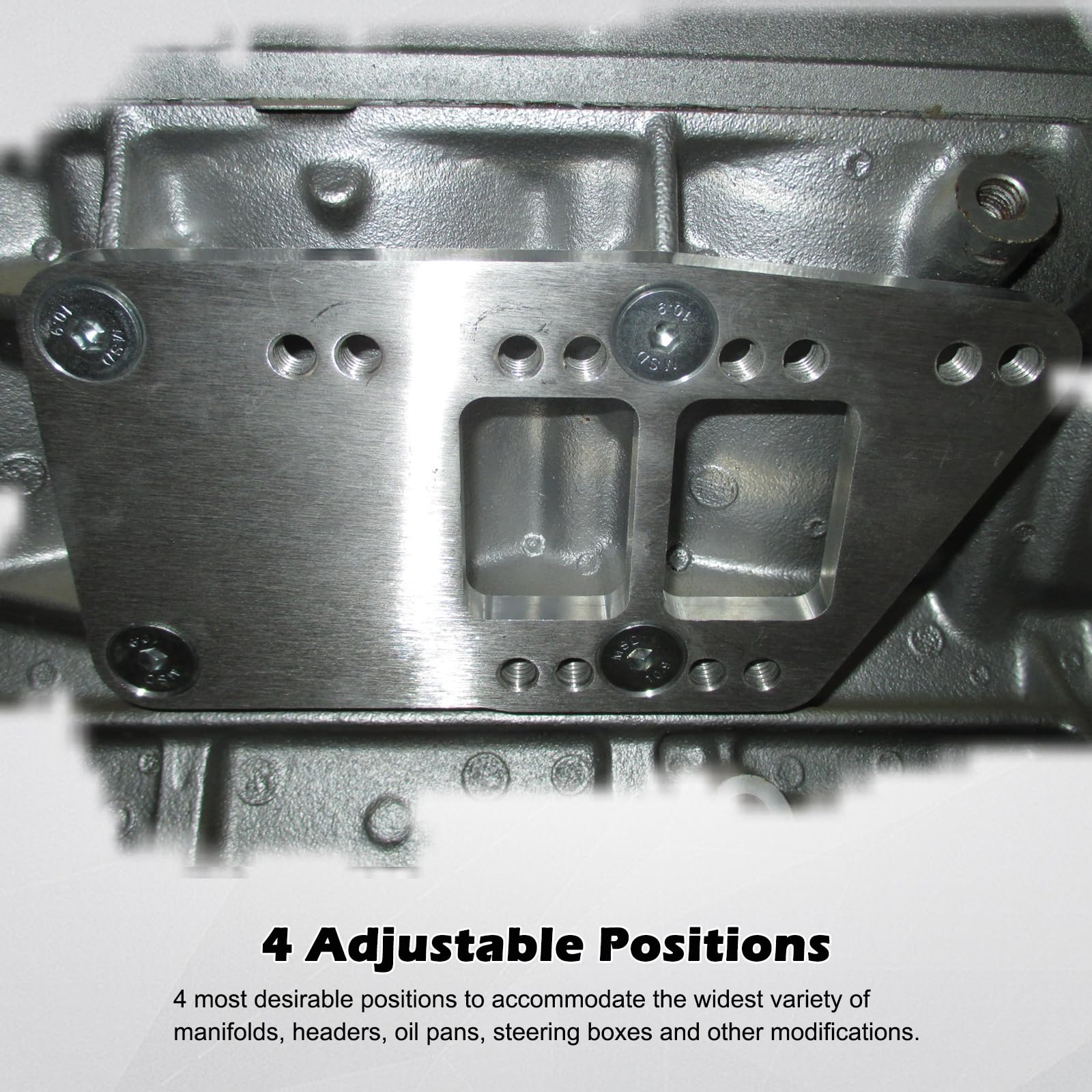 For Ls Swap Motor Mounts Adapter Plates - Adjustable Universal Conversion Bracket Small Block Set Perfect For Sbc Ls Engines, Fi