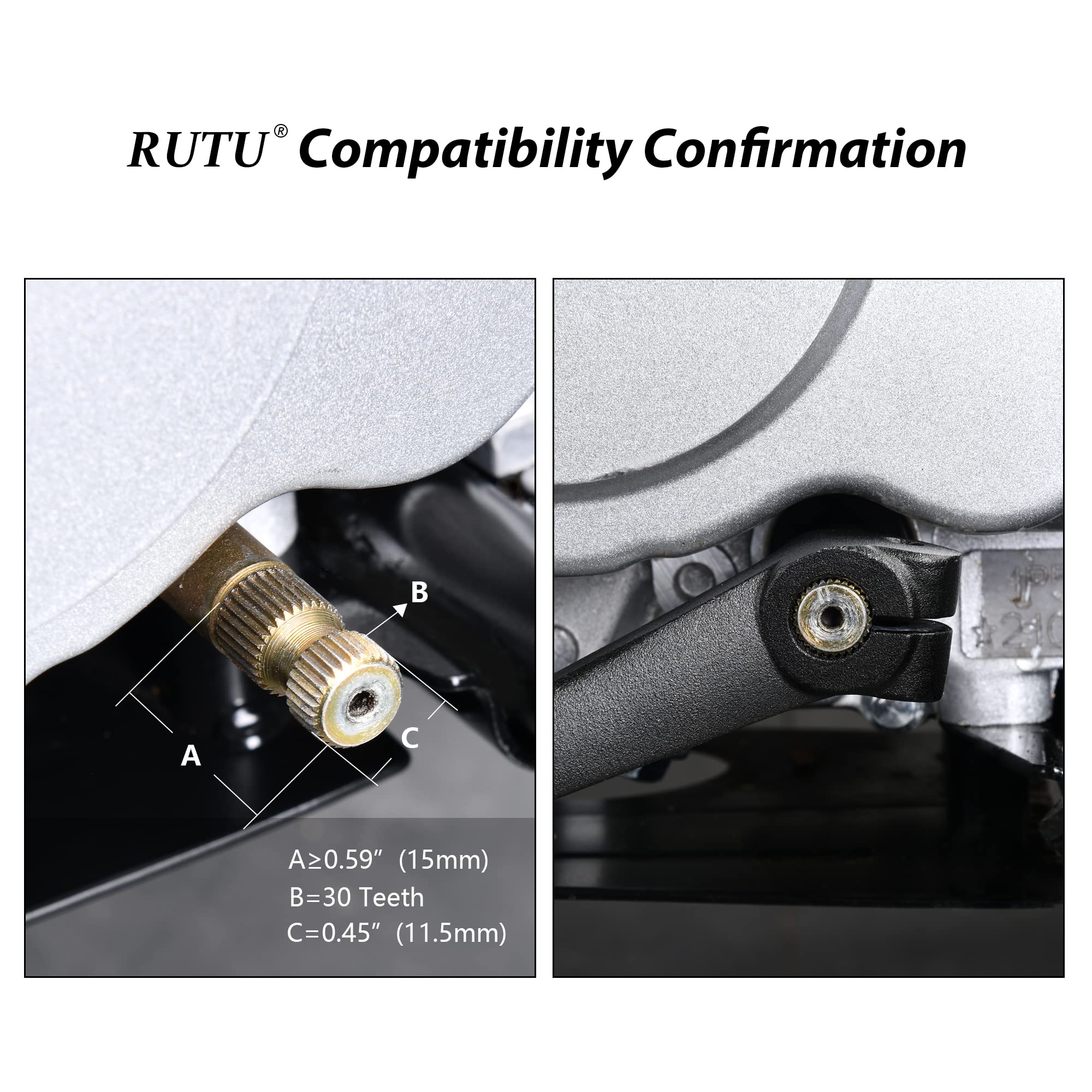 RUTU Folding Gear Shifter Shift Lever, Aluminum Dirt Bike Shift Lever, Compatible with XR50 CRF50 XR CRF 50cc 70cc 90cc 110cc 12