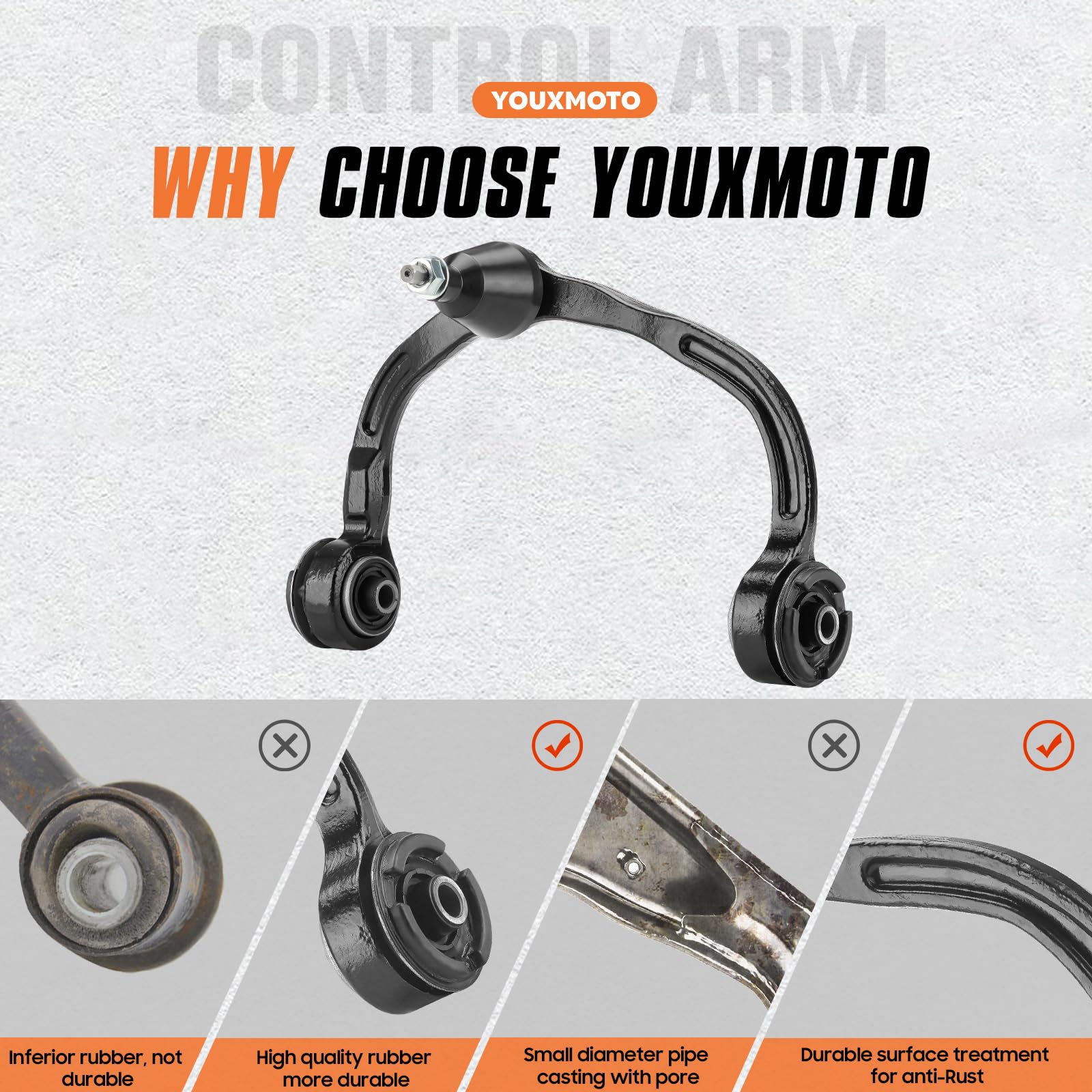 8PCS Front Upper Driver & Passenger Control Arms Suspension Fit for Ford Expedition 2004-2006, Fit for Lincoln Navigator 2004-20