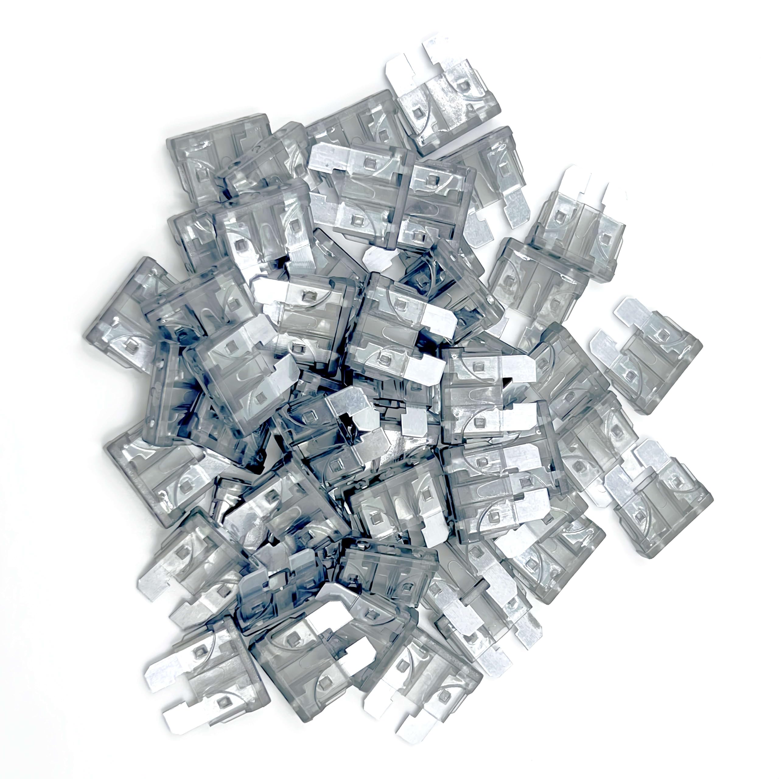 Xjlsgxusg 50Pcs 2Amp Standard Car Fuses, Blade Fuse Assortment Kit For Car, Marine, Truck, Rv Fuse Replacement