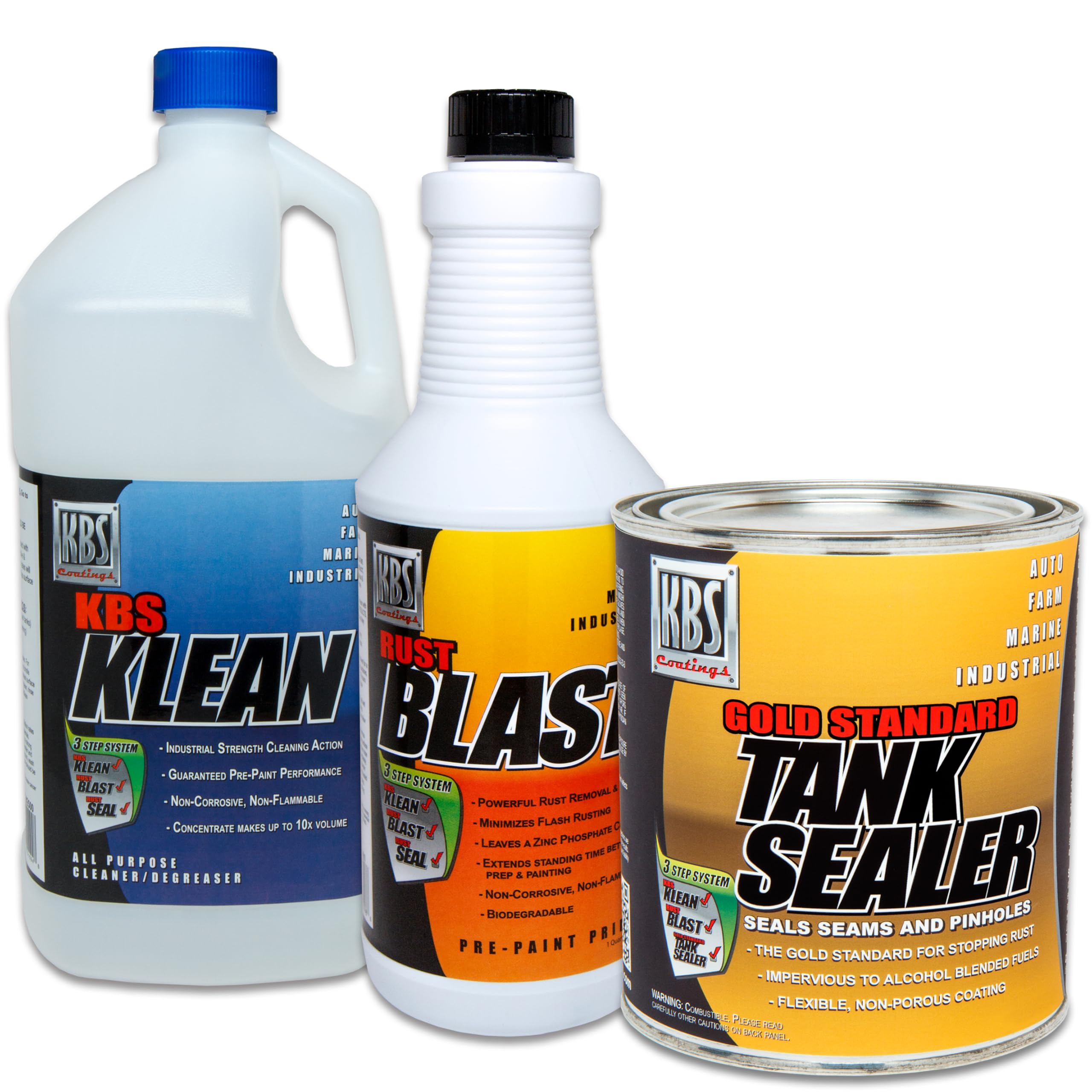 Kbs Coatings 53000 Auto Fuel Tank Sealer Kit, Seals Up To 25 Gallon Tank