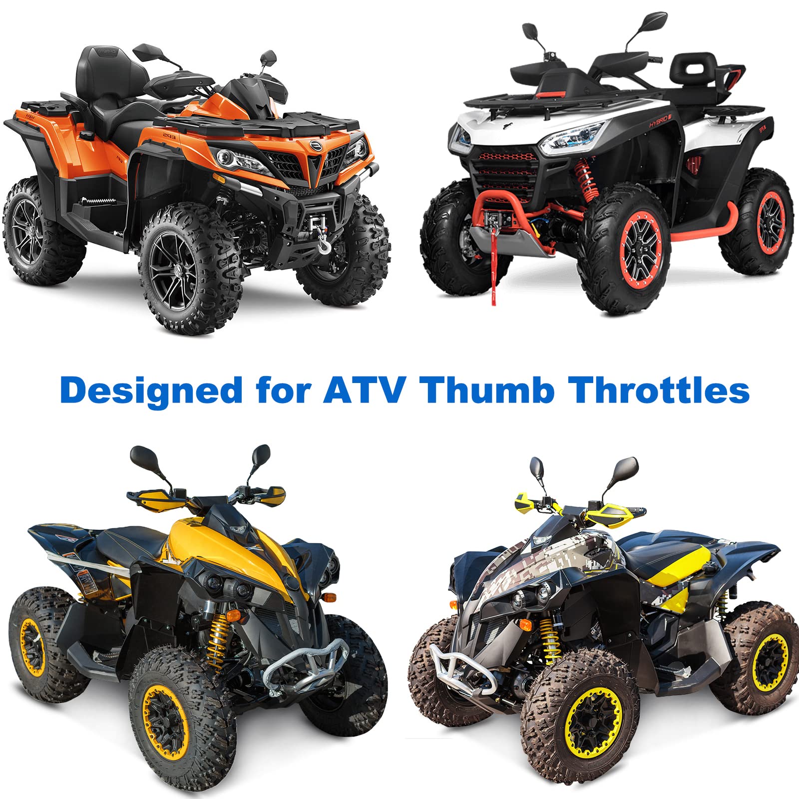 Surpassme 7/8    22Mm Atv Grips For Atv Thumb Throttles, Atv Rubber Handlebar Grips For 4 Wheeler