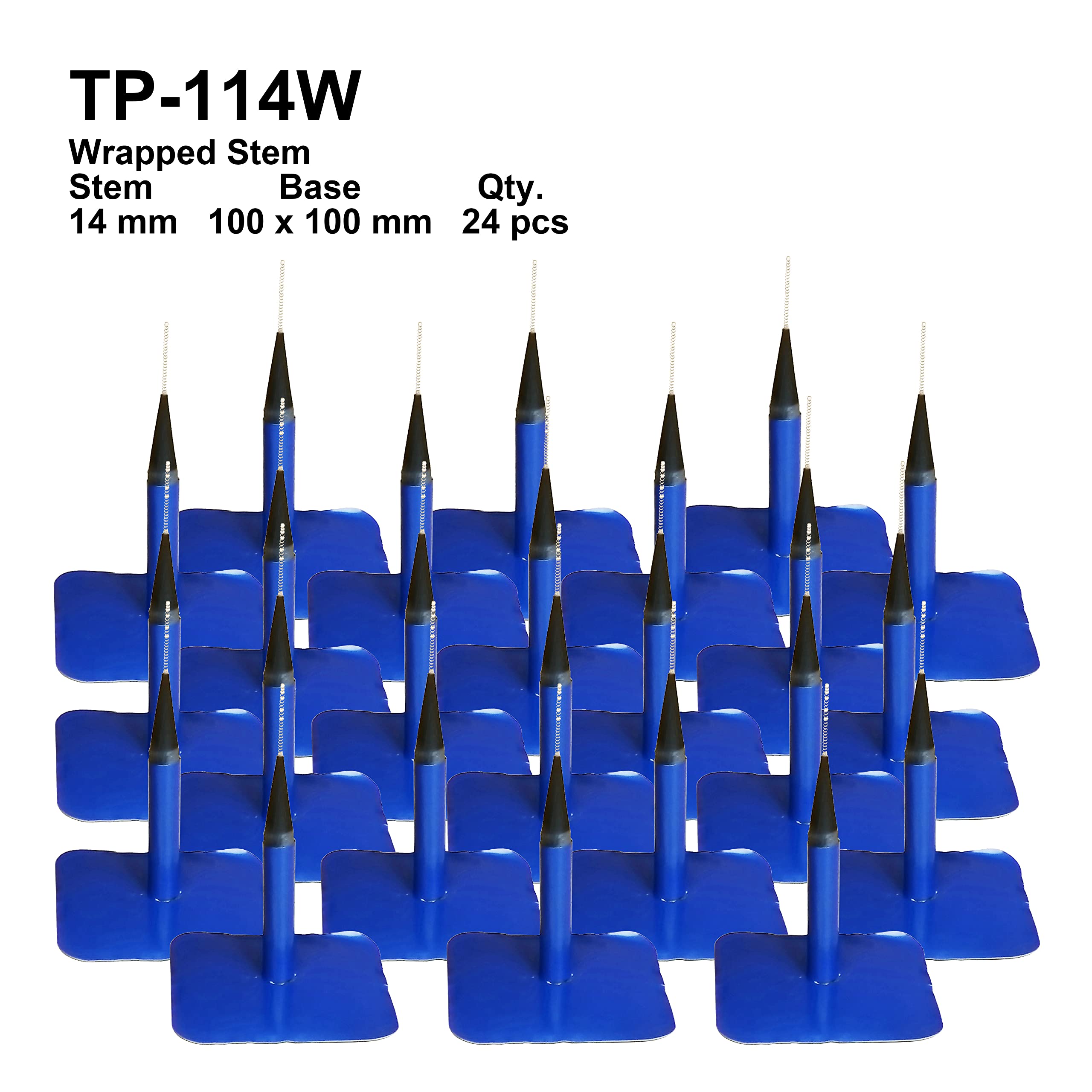 Zerint Tp-114W Combination Repair Unit, Tire Repair Patch Plug 9/16'' X 4'' Wrapped Stem 24 Pcs