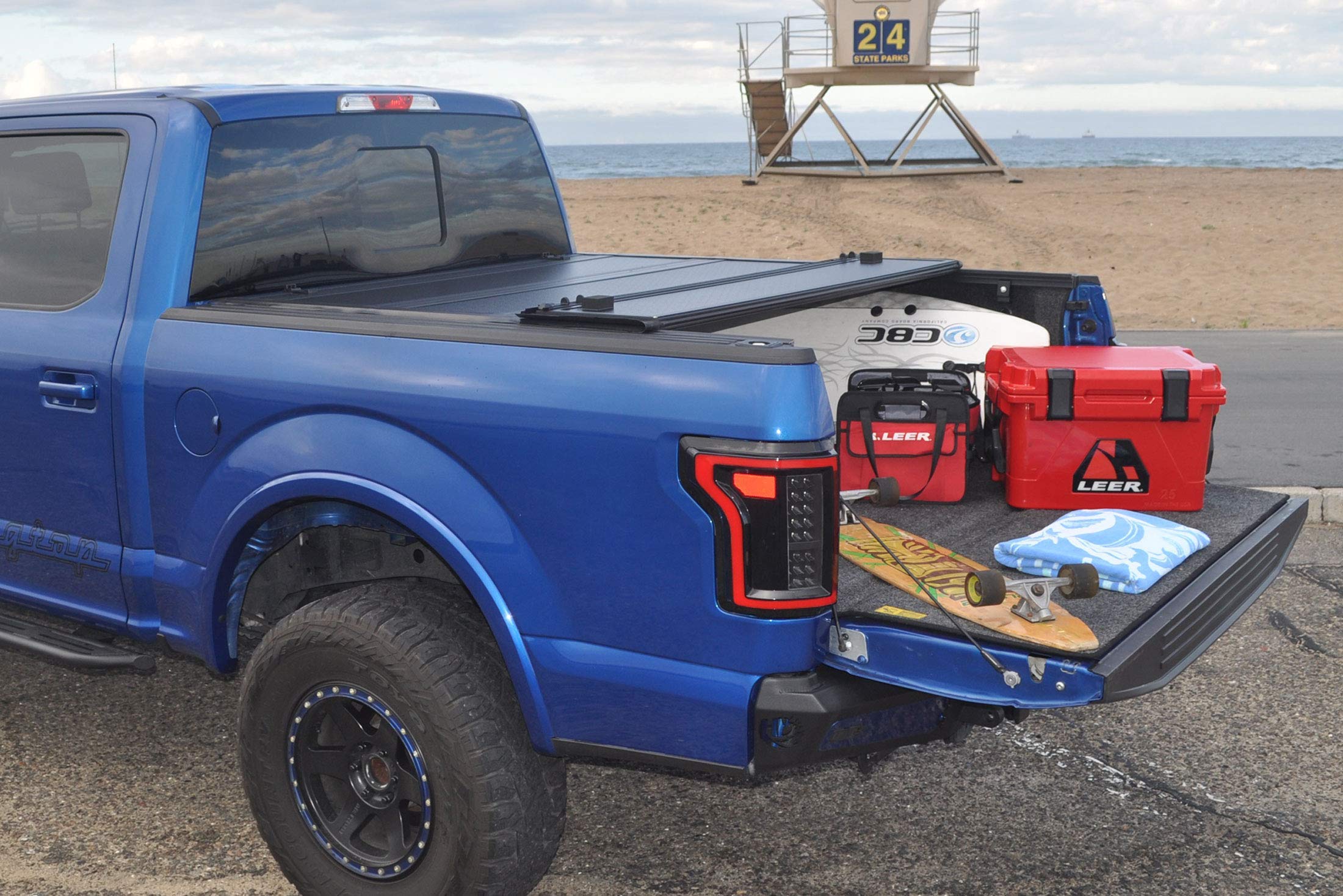 Leer Hf650M Quad-Folding Truck Bed Tonneau Cover, Fits Dodge Ram 1500, 2500, 2500Hd, And Ram Classic, Without 60/40 Tailgate, Ye