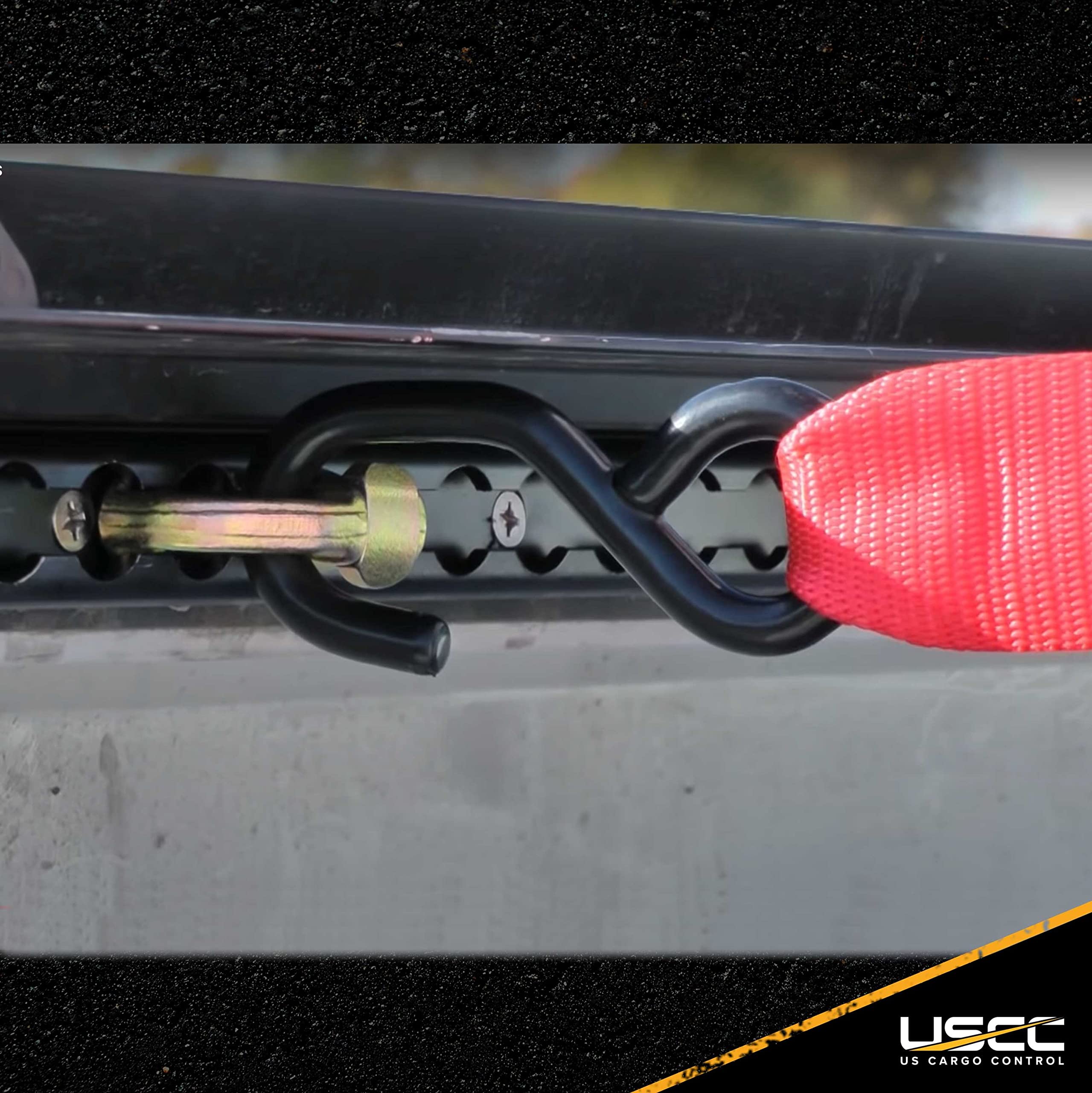 US Cargo Control L Track Double Stud Fitting with Large Opening, Use with L Track Rails in Your Truck Or Trailer to Create an Instant Tie-Down Point, Working Load Limit of 1,666 Pounds, 4 Pack