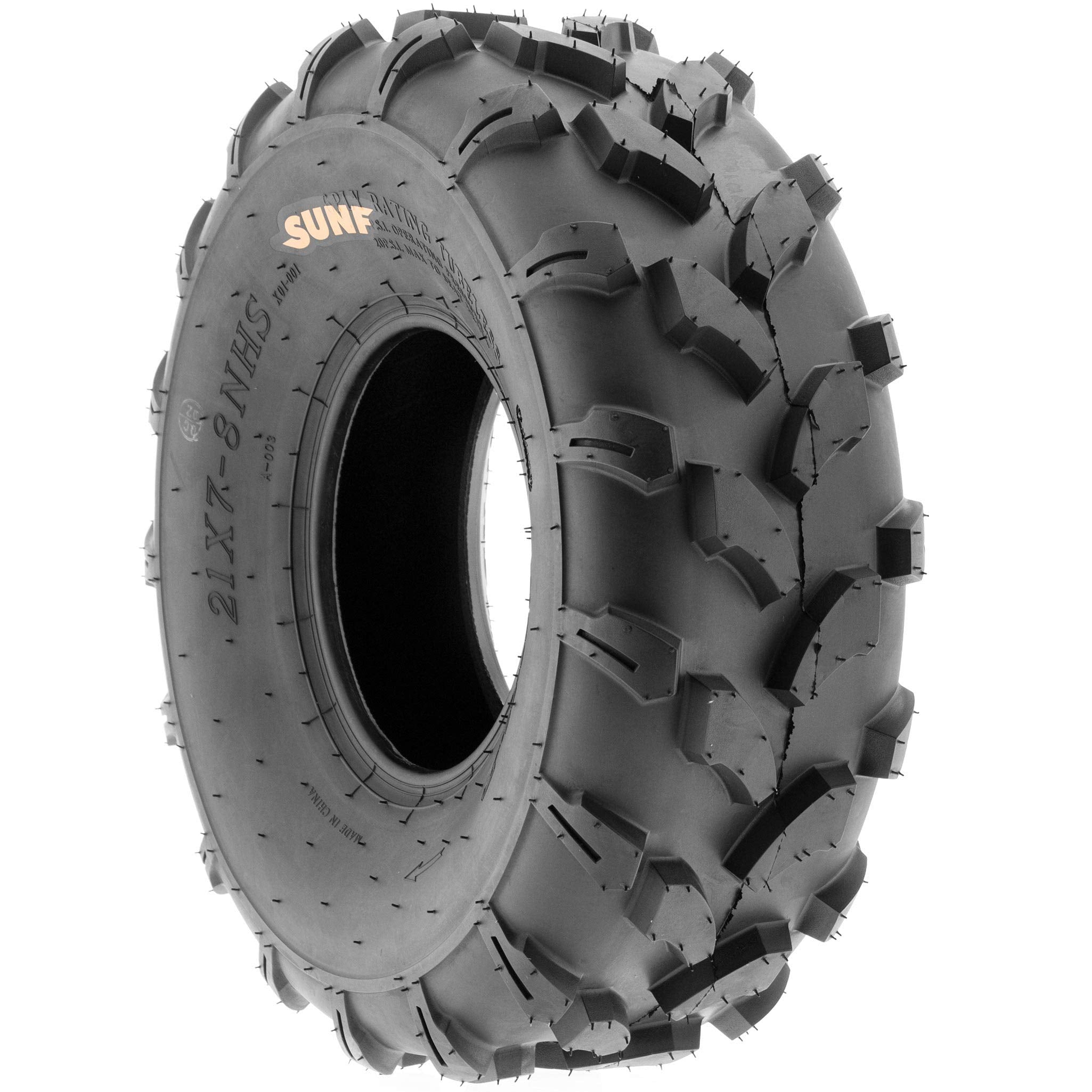 SunF A003 ATV/UTV/Lawn-Mowers Off-Road Tire 19x7-8, 6 PR, Directional Tread (Pair of 2)