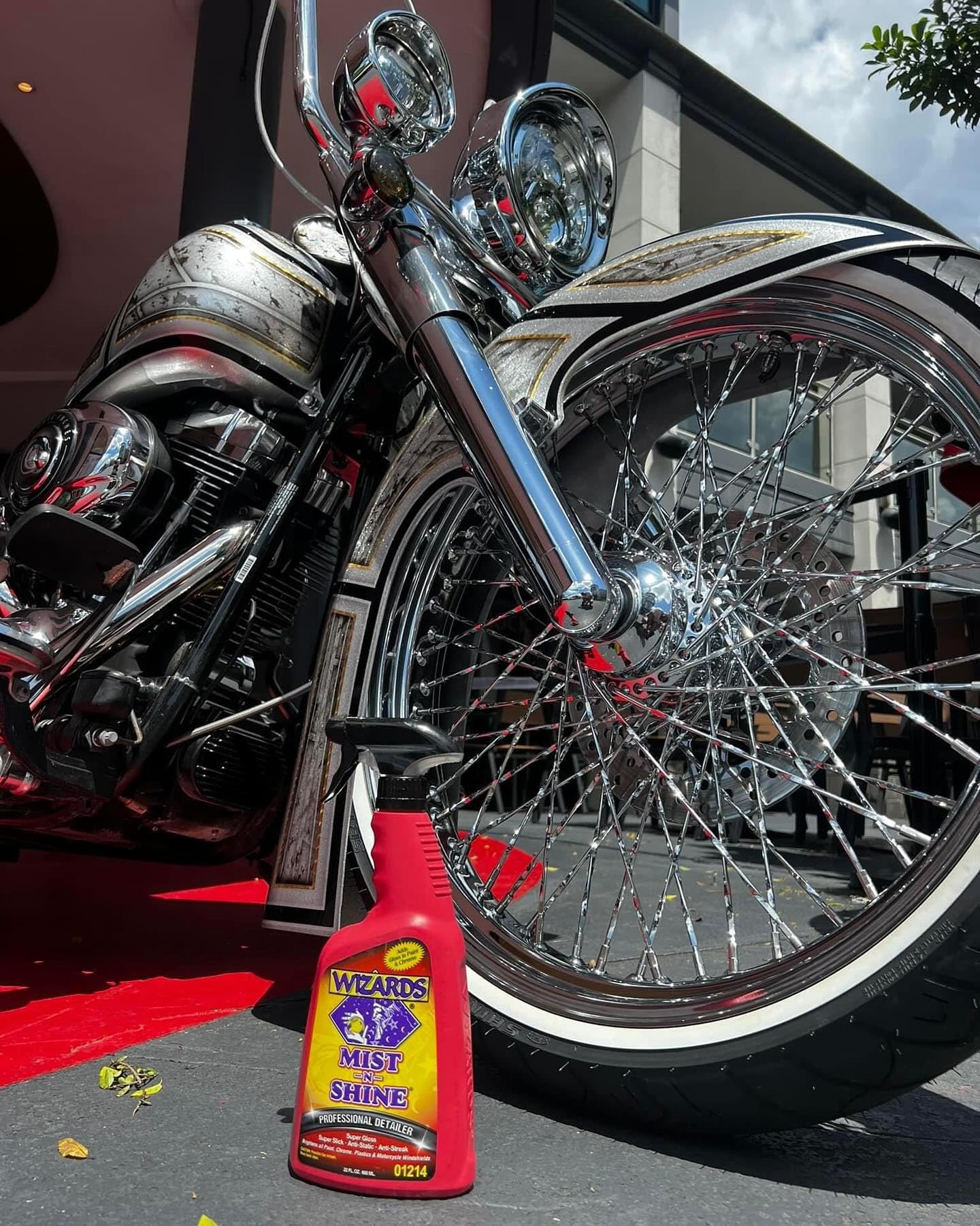 Wizards Motorcycle Cleaning Kit - Bike Wash Foam And Rinse, Quick Detailer Spray, And Bug Remover With Fiber Cloth And Detailing