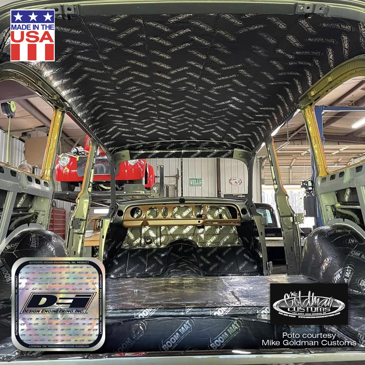 Design Engineering 050210 Boom Mat Sound 2Mm Damping Material With Adhesive Backing, 12.5" X 24" (Pack Of 10)